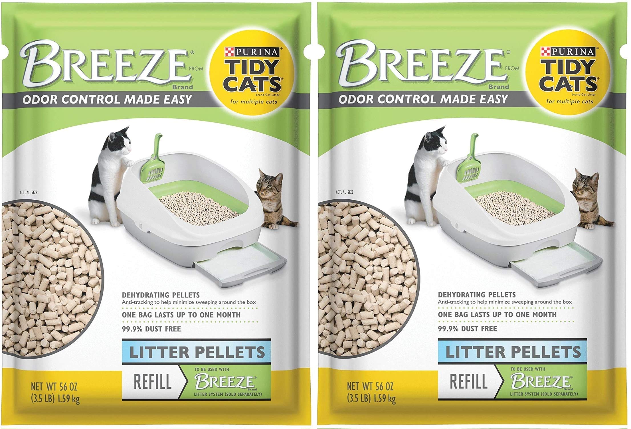 Purina Litter Tidy Cat Breeze - Pellets de 3.5 libras, 2 paquetes, edición limitada