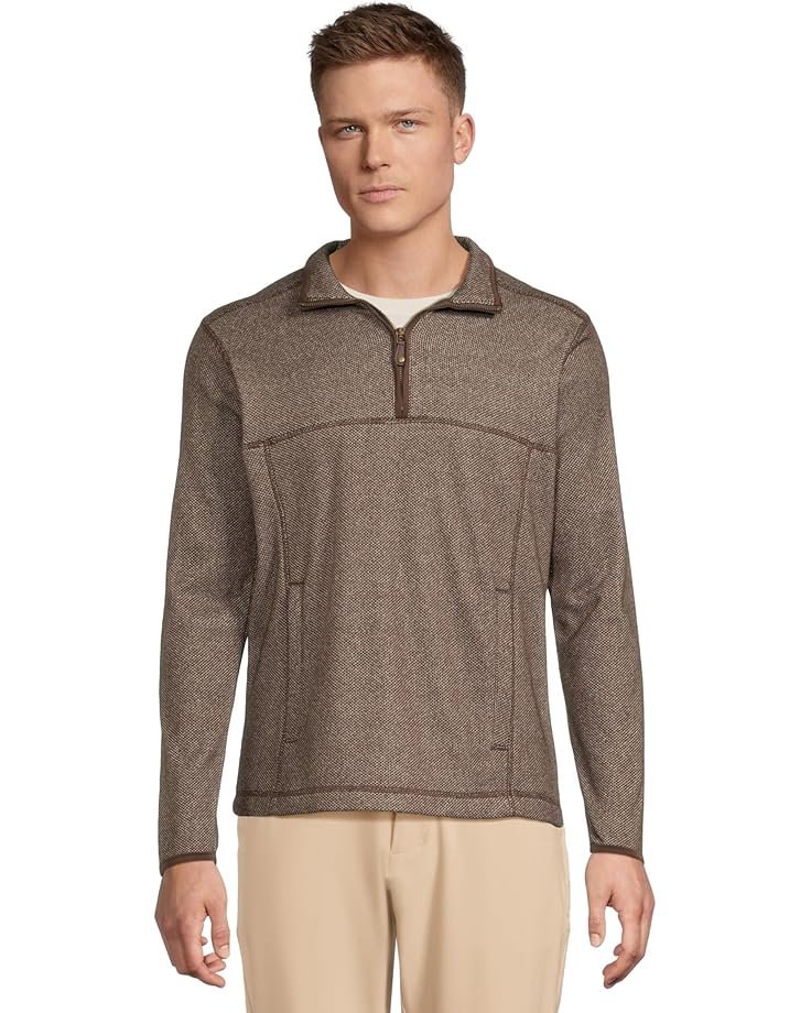 Johnston & Murphy Textured Fleece Quarter-zip - Main View