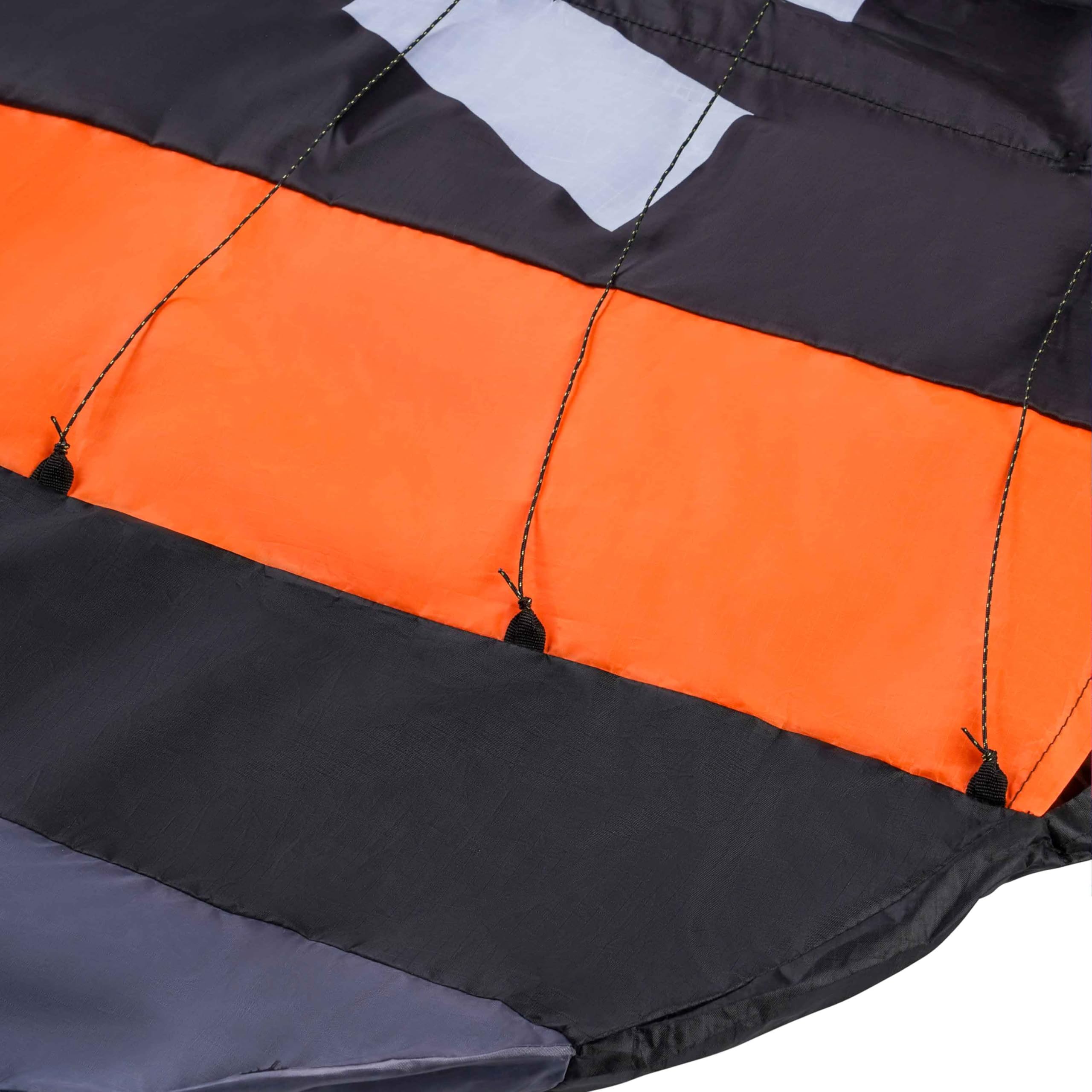 Wolkenstürmer Paraflex Trainer 2.3 - Ala de Kitesurf - Negro/Naranja - 3 líneas de cometa como complemento Mountain Board - Ala de tracción