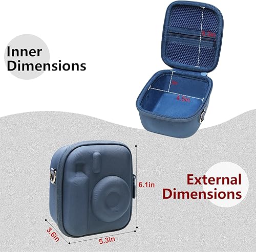 Miniatura 3 de LTGEM Funda rígida compatible con cámara instantánea Fujifilm Instax Mini 12  Mini 11  Mini 10  Mini 9  Mini 8  Mini 7 - Bolsa de transporte