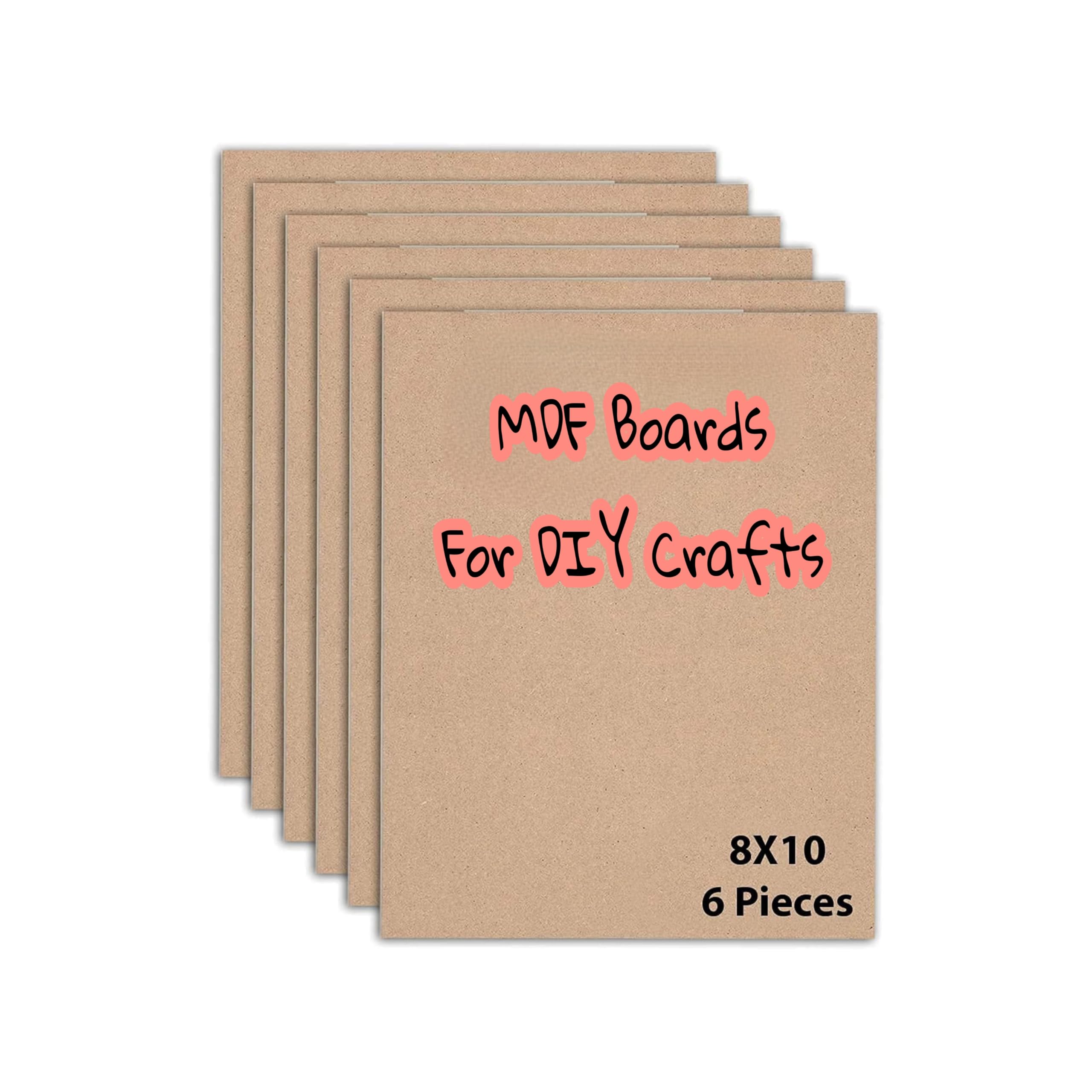 MDF Craft Boards for DIY Projects, 20.3 cm x 25.4 cm (8"x10"), 3mm Thickness, Pack of 6-image-15