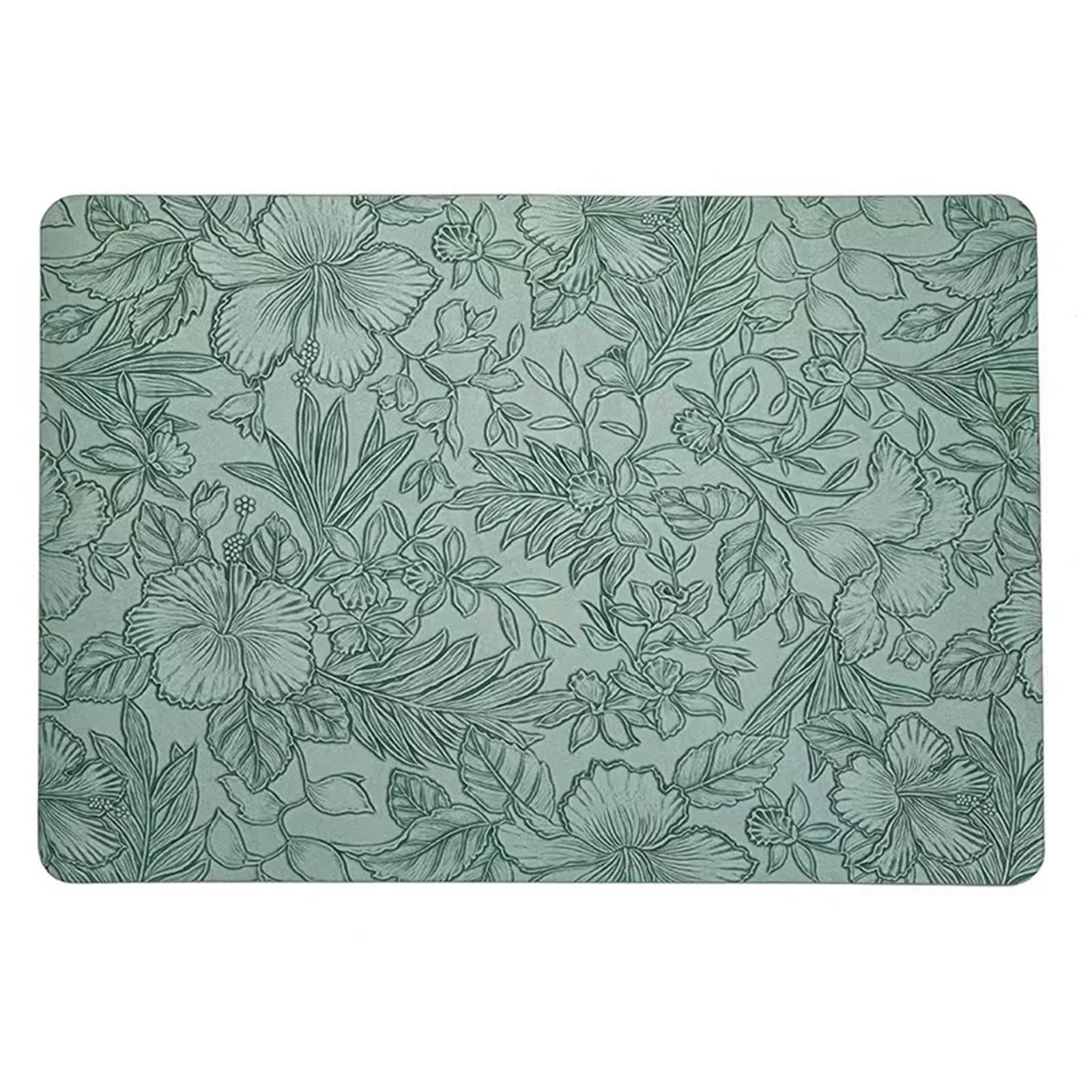 Manteles Individuales Manteles Individuales Antideslizantes for Mesa de Comedor, manteles Impermeables y Lavables, for(Green,4PCS 43x30CM)