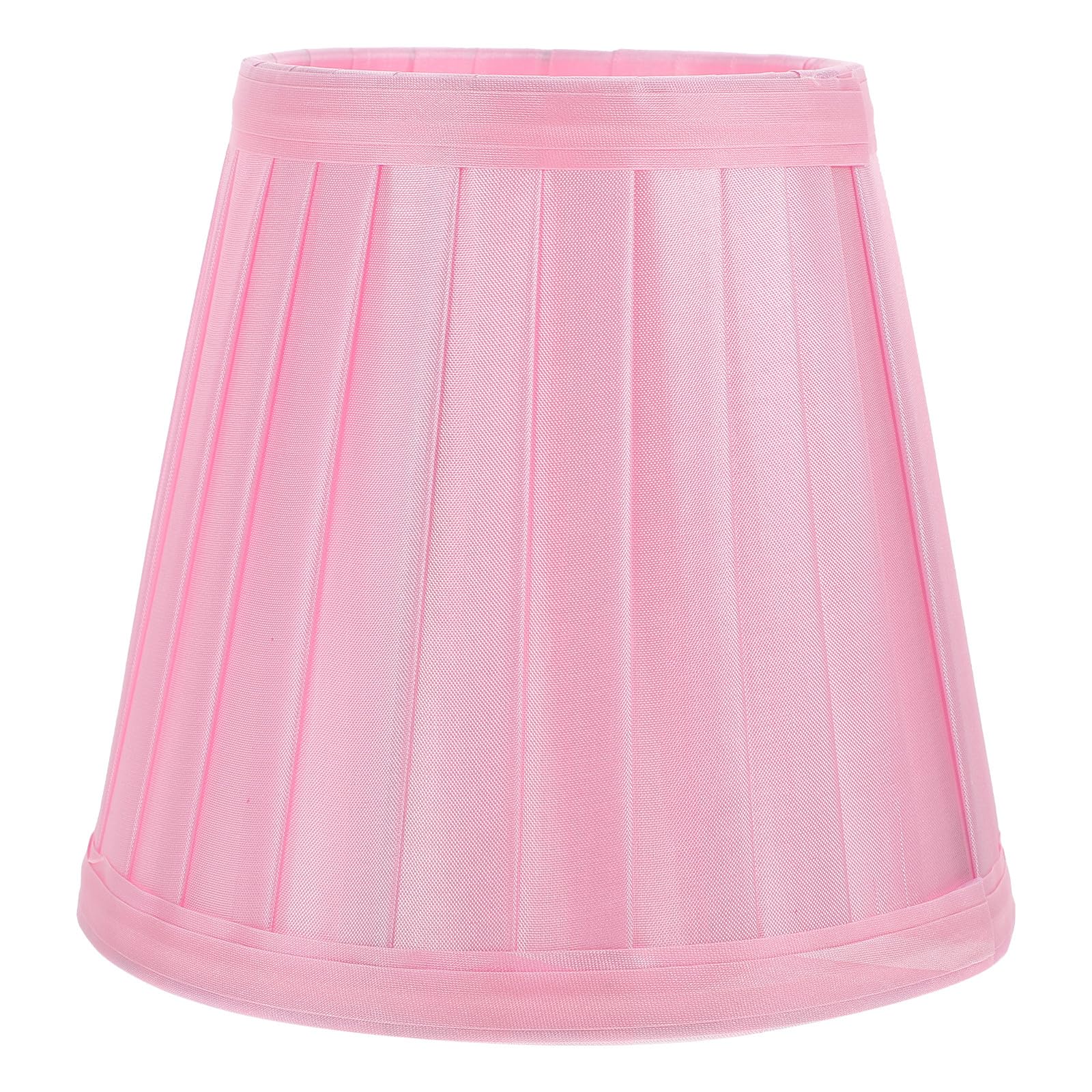 Pink Cloth Lamp Shade with Hardware Frame for Desk Lamps