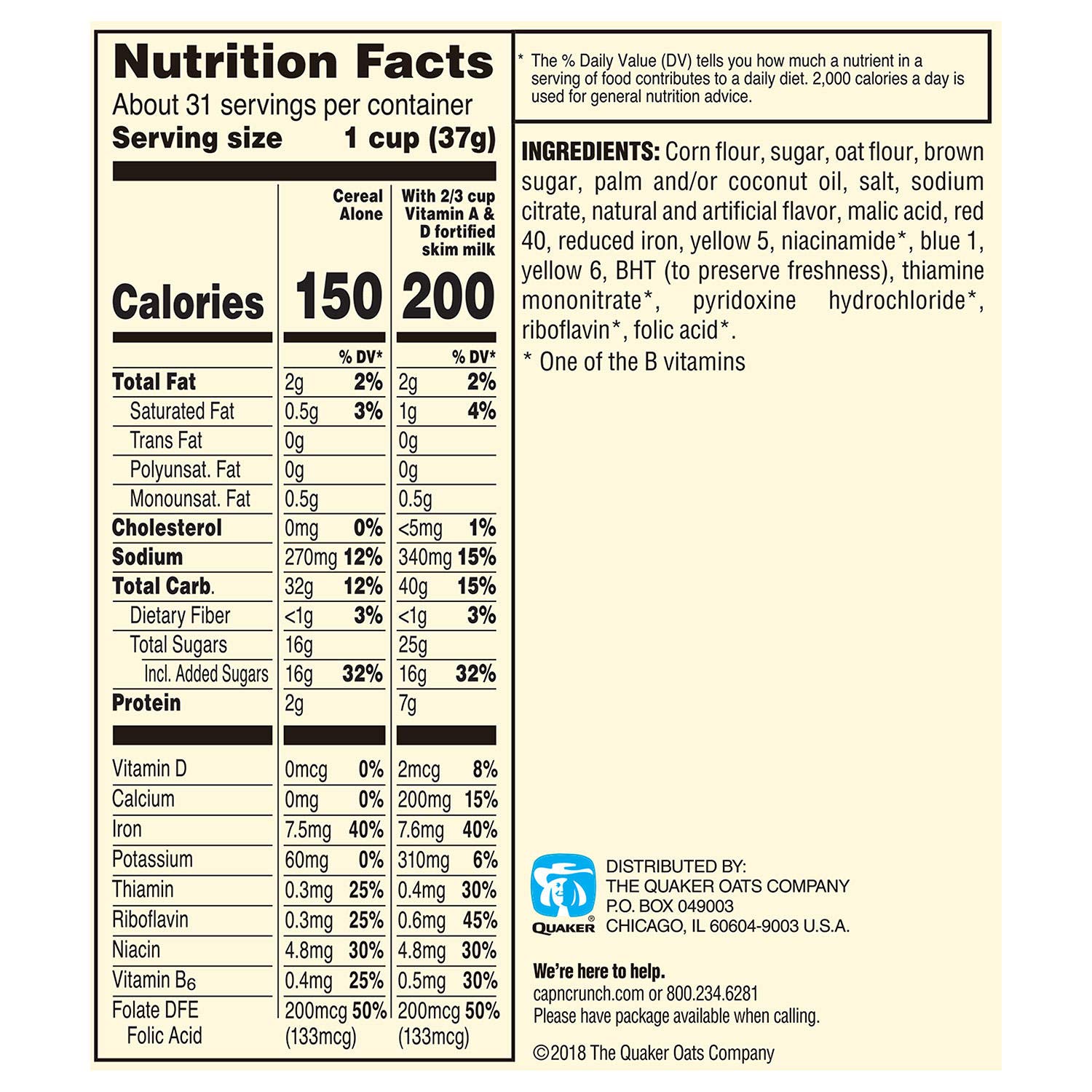 Captain Crunch Crunch Berries Cereal 40 Ounce Value Box Two 20 Ounce Bags by The Quaker Oats Company [Foods]