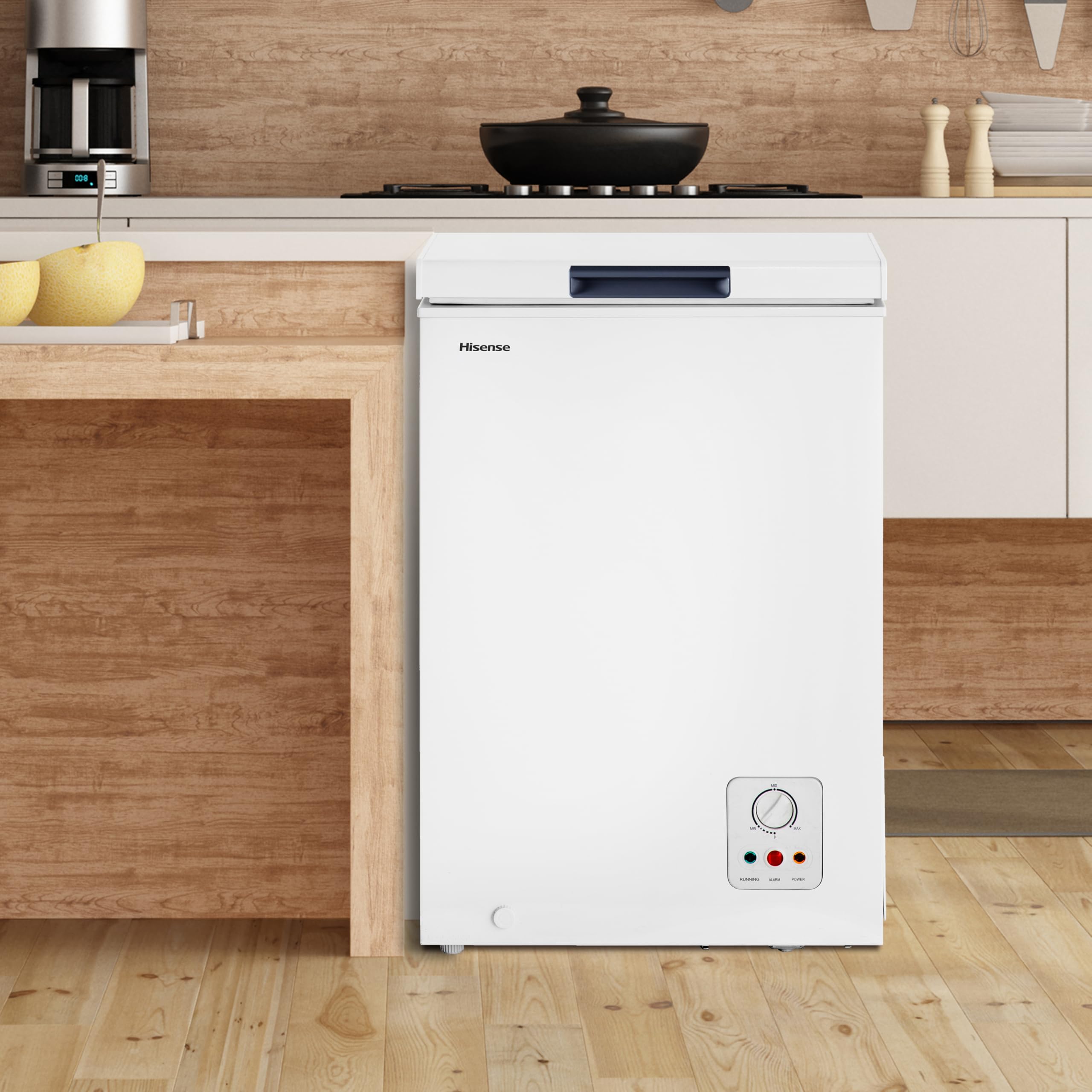 Hisense MCF95E Congelatore a Pozzo 95 L di capacità, Silenzioso 40 dB, Bianco, 54.6 x 47.9 x 85.4 cm