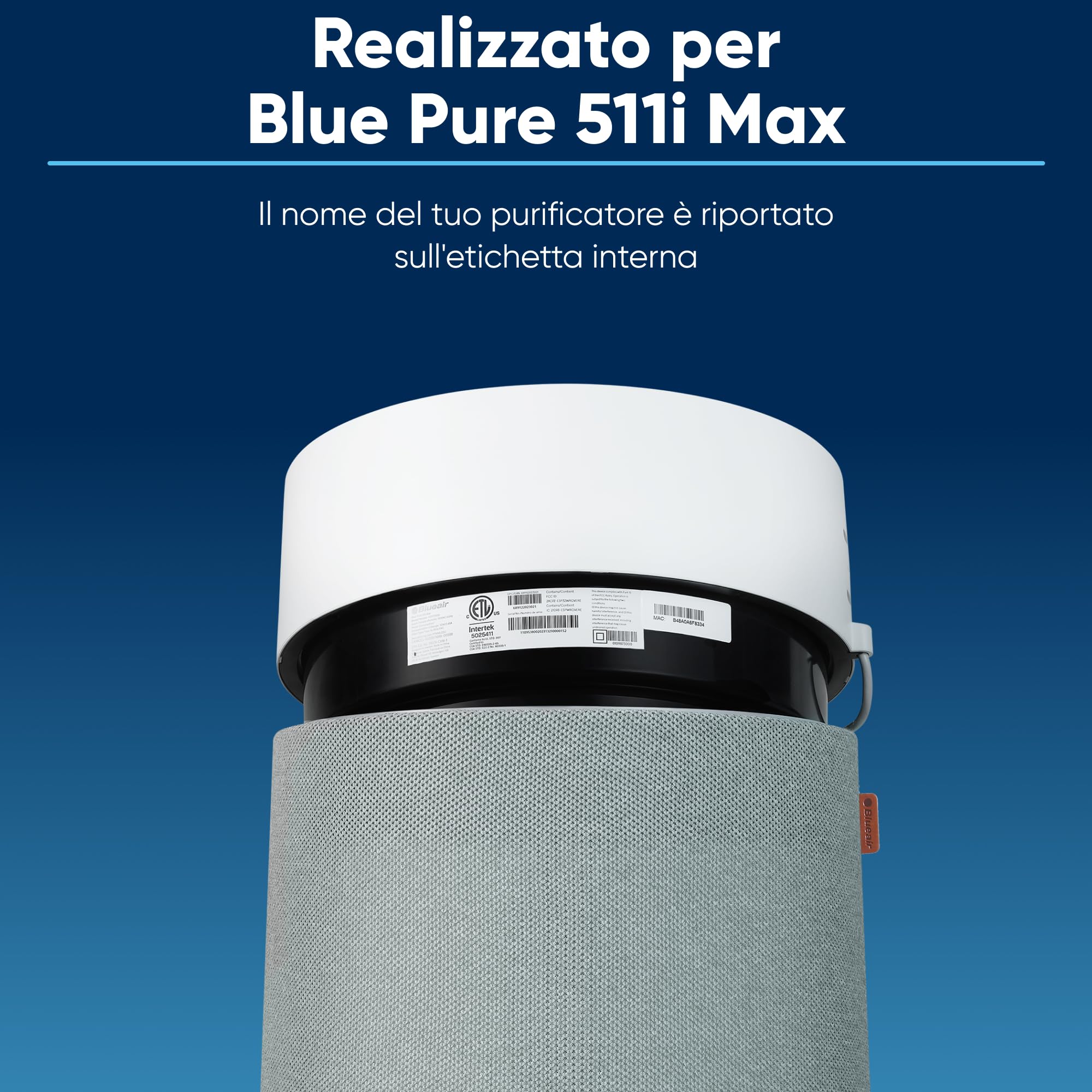 Filtri Di Ricambio Per Blue Pure 511i Max E F5MAX: Kit 2+2 Con Prefiltro E HEPA H13 Al Carbone Attivo