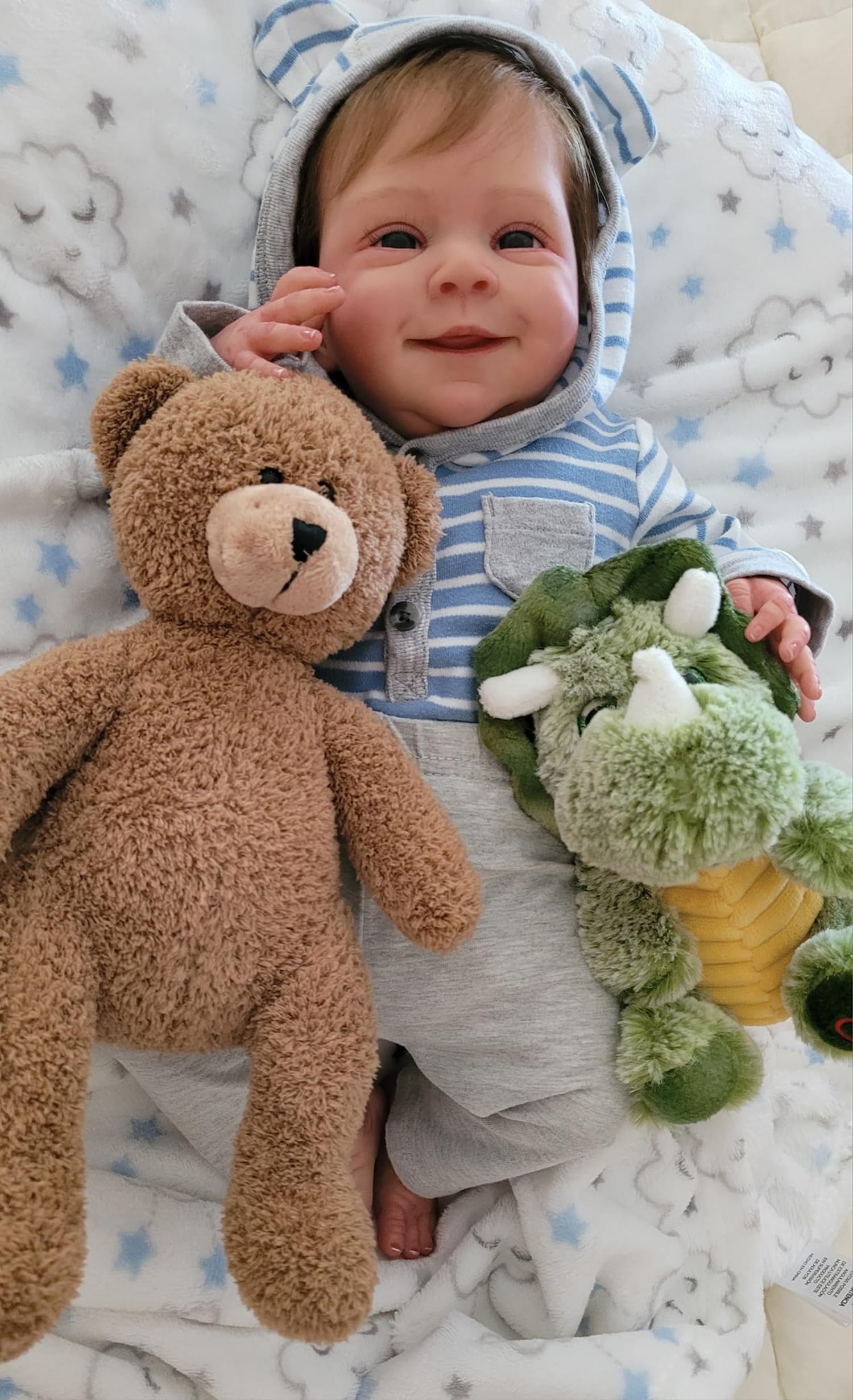 Zero pam Reborn Baby Dolls Newborn 18 Inch 45cm Lifelike Preemie Doll Realistic Reborn Babies Boy Real Baby Dolls That Look Real Handmade Soft Baby Toys For Girls