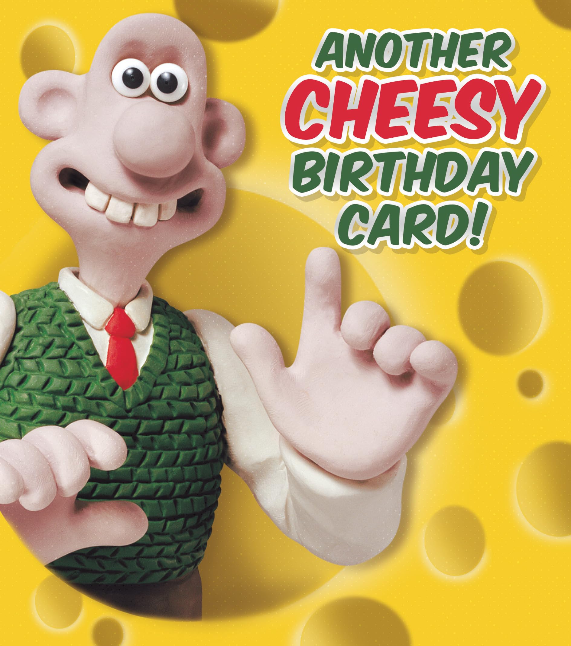 WALLACE & GROMIT BIRTHDAY CARD 'ANOTHER CHEESY BIRTHDAY CARD'