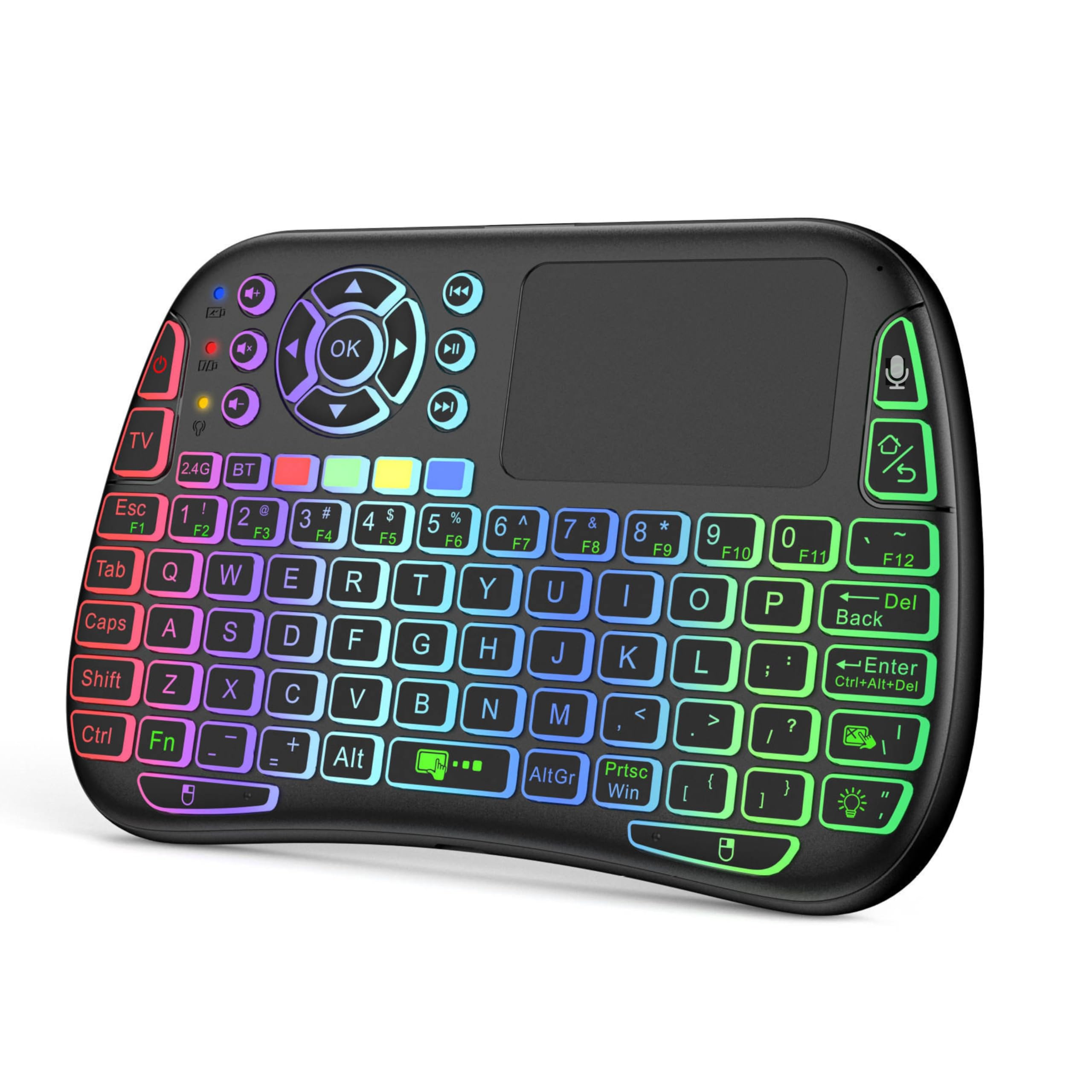 COOLCOLD Mini Wireless Keyboard with Touchpad & Voice | BT+2.4G RF/IR Backlit Keyboard and Touch Portable Remote Control for Smart TV, Fire TV Stick, PC, Laptop, Windows, Mac, Tablet & Smartphone-image-10