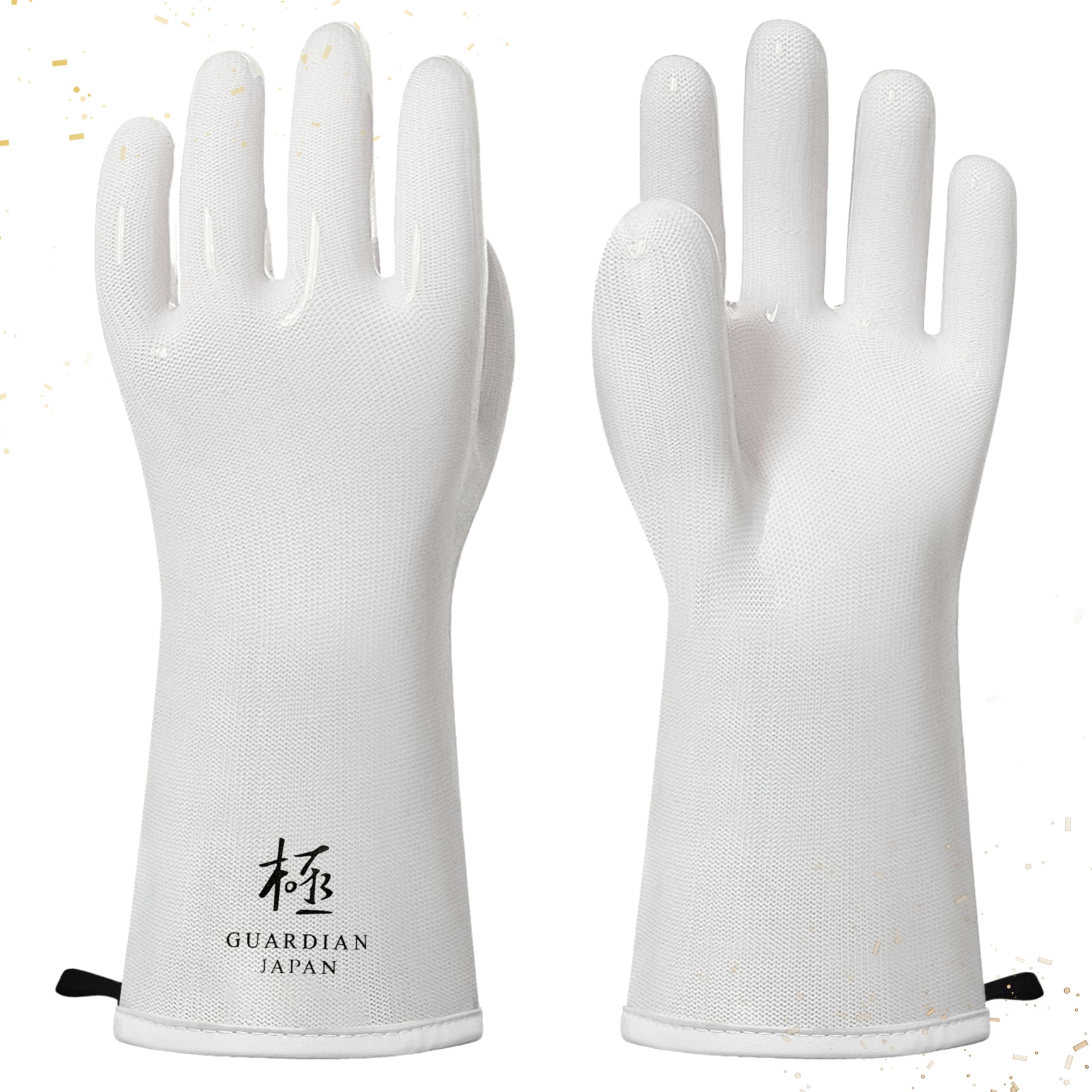 GUARDIAN JAPAN Premium Liquid Silicone Oven Gloves – Food Grade, Heat Resistant Gloves for Cooking, Grilling, Baking, and BBQ | Designed in Japan
