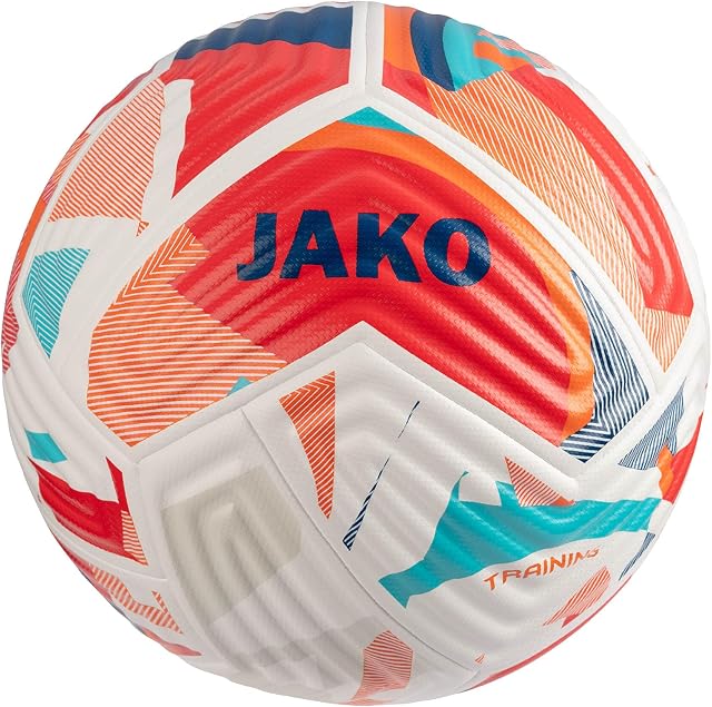 JAKO Trainingsball Flow, weiß/Fluo red/Navy, 5