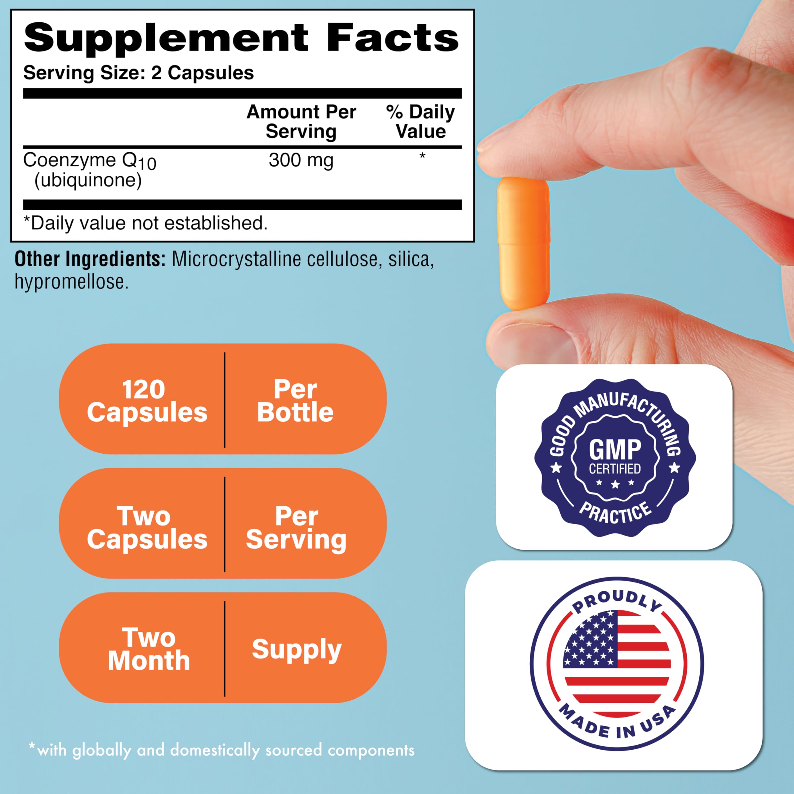 Health Thru Nutrition CoQ-10 300mg - 120 Capsules | High-Potency Ubiquinone Coenzyme Q10 | Supports Cellular Energy & Antioxidant Protection | Non-GMO, Soy-Free, Vegan, Gluten-Free — Amazon image 2