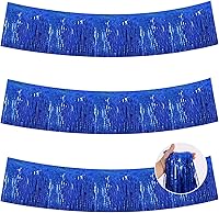 Vista 55 de BEISHIDA 3 paquetes de 9.1 metros de guirnalda de flecos de lámina metálica de oropel, serpentinas brillantes de color oro rosa para colgar