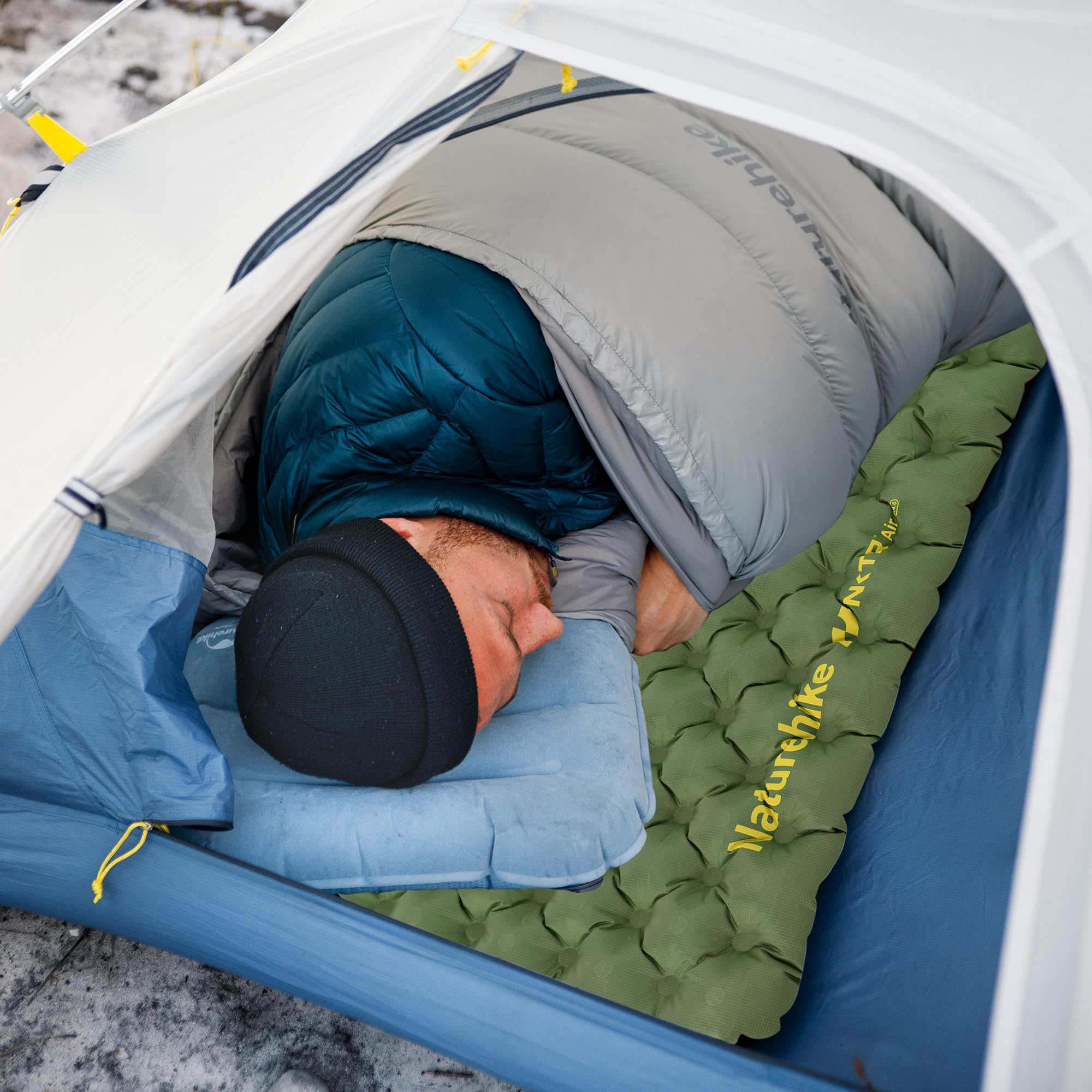 Naturehike 4.6 R-Aislante del FríO, Colchoneta De Dormir EconóMica para Acampar, 4 Estaciones, Ultraligera, Autoinflable, Duradera, Bolsa Inflable