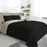 Vista 30 de Easy-Going - Juego de edredón reversible de tamaño full/queen con 1 edredón y 2 fundas de almohada, suave cubrecama, edredón de microfibra