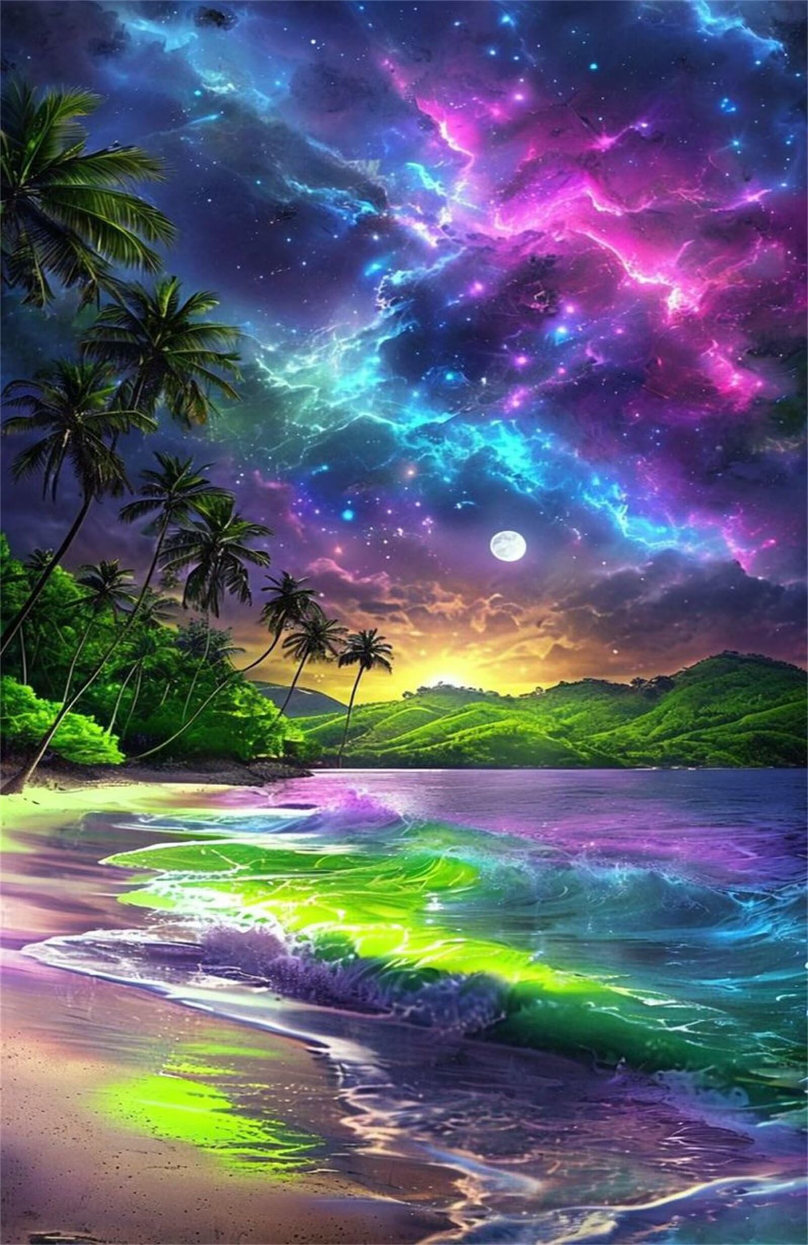 Puzzle 700 elementów Dorośli Fale Starry Sky Puzzle Trudne i wymagające gry edukacyjne Klasyczne puzzle Puzzle 700 elementów Dorośli Stymulujący prezent 52 x 38 cm