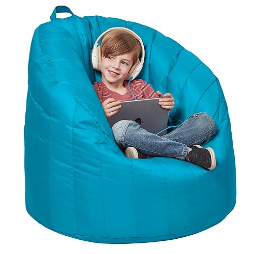 Factory Direct Partners Cali Seashell - Puf con revestimiento duradero, funda de nailon Oxford con revestimiento duradero, asiento flexible para