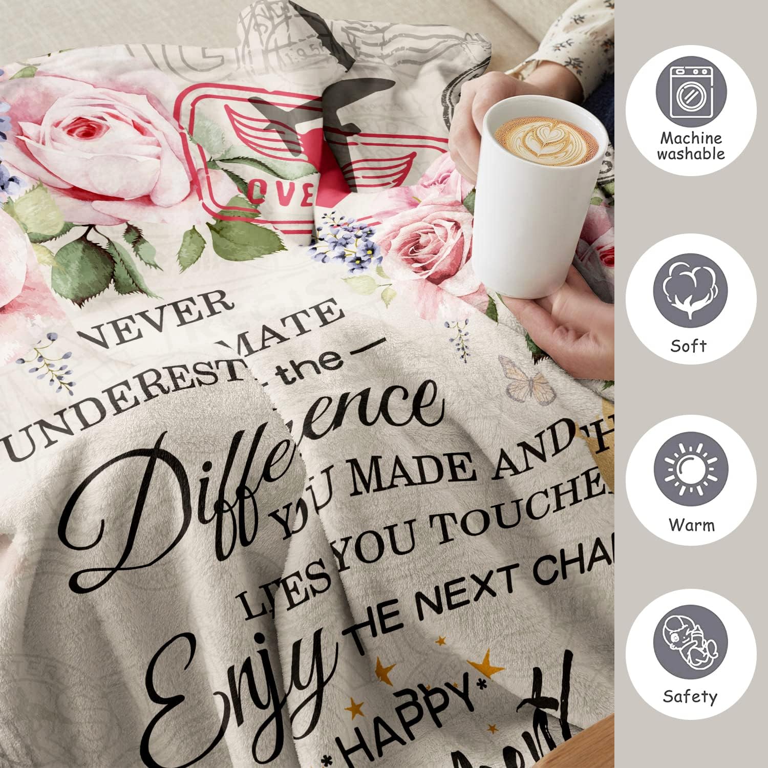 Retirement Gifts for Women 2026, Retired Gifts for Women, Retirement Gifts for Teachers Nurses Mom Grandma Friend, Farewell Gifts for Coworkers Boss, Retirement Throw Blanket 60"x 50" - Image 4