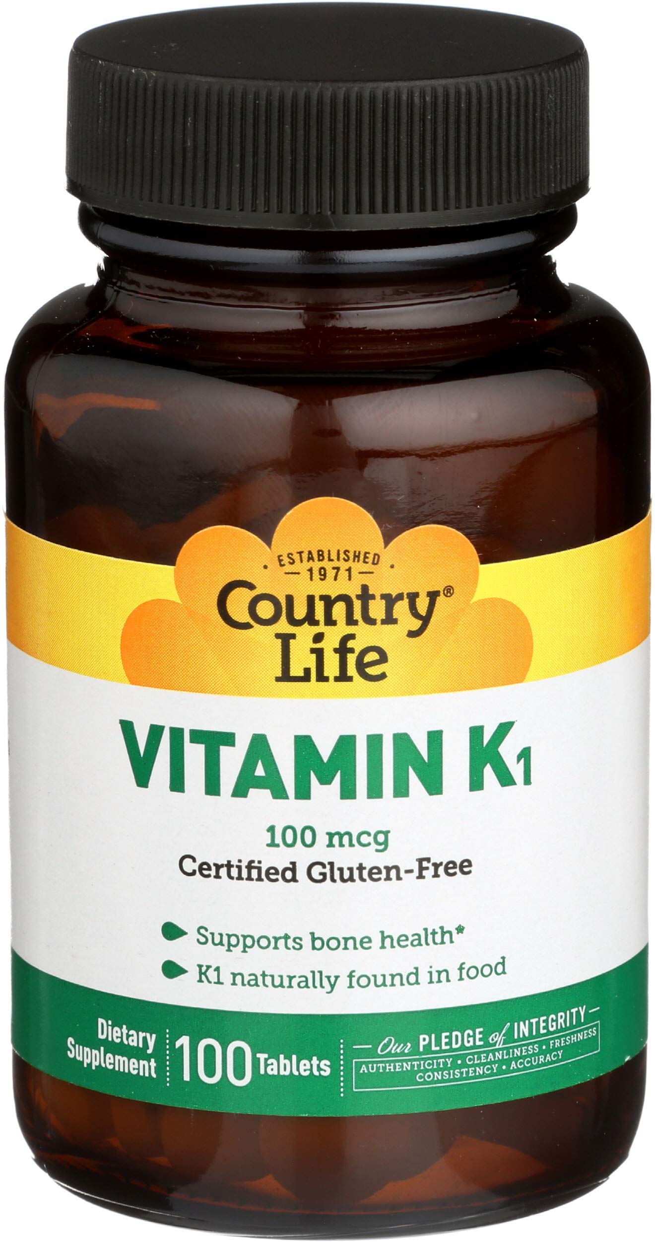 Buy Country Life K1 100mcg Essential & Blood Support Supplement