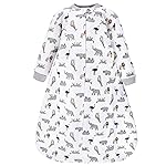 Hudson Baby Unisex Baby Premium Quilted Long Sleeve Sleeping Bag and Wearable Blanket, Neutral Safari, 12-18 Months