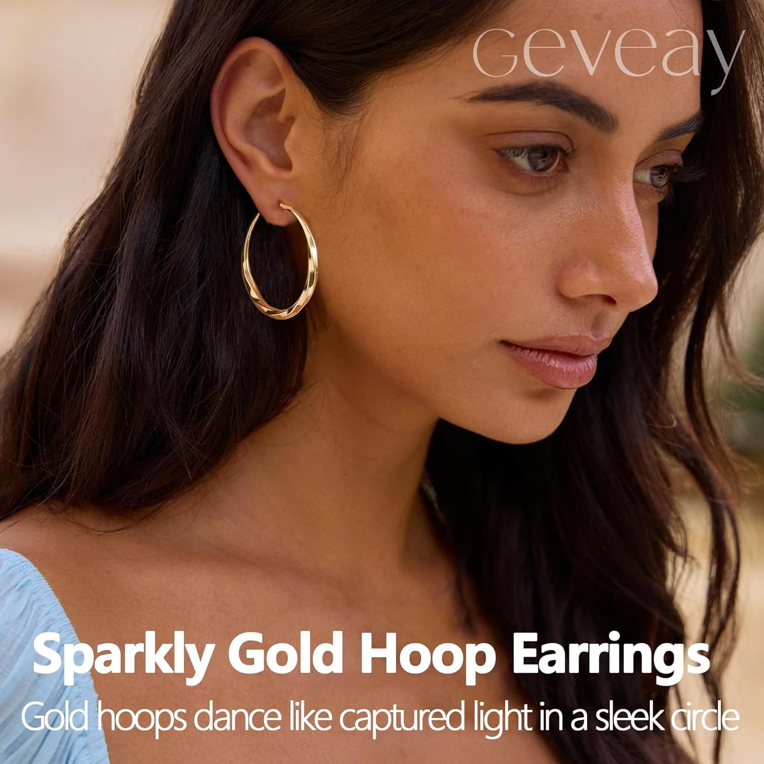 Silver Hoop Earrings for Women Hypoallergenic Sterling Silver Post Hoop Earrings Lightweight Large Mobius Hollow Tube Silver Hoops Earrings 40MM 50MM 60MM - Image 3