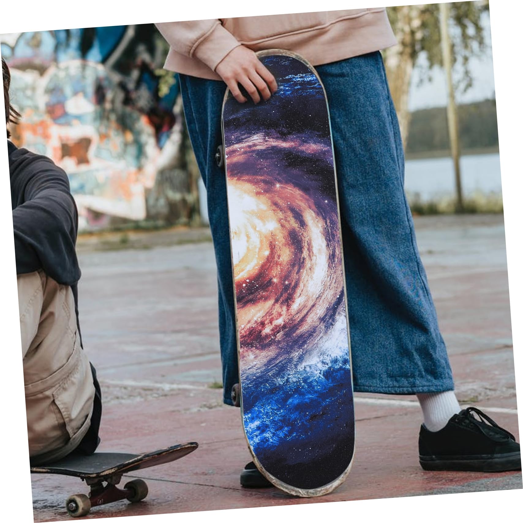 Toddmomy 2 Pièces Autocollant Antidérapant pour Skateboard de Grip pour Deck de Design Unique Durable pour Personnaliser Votre