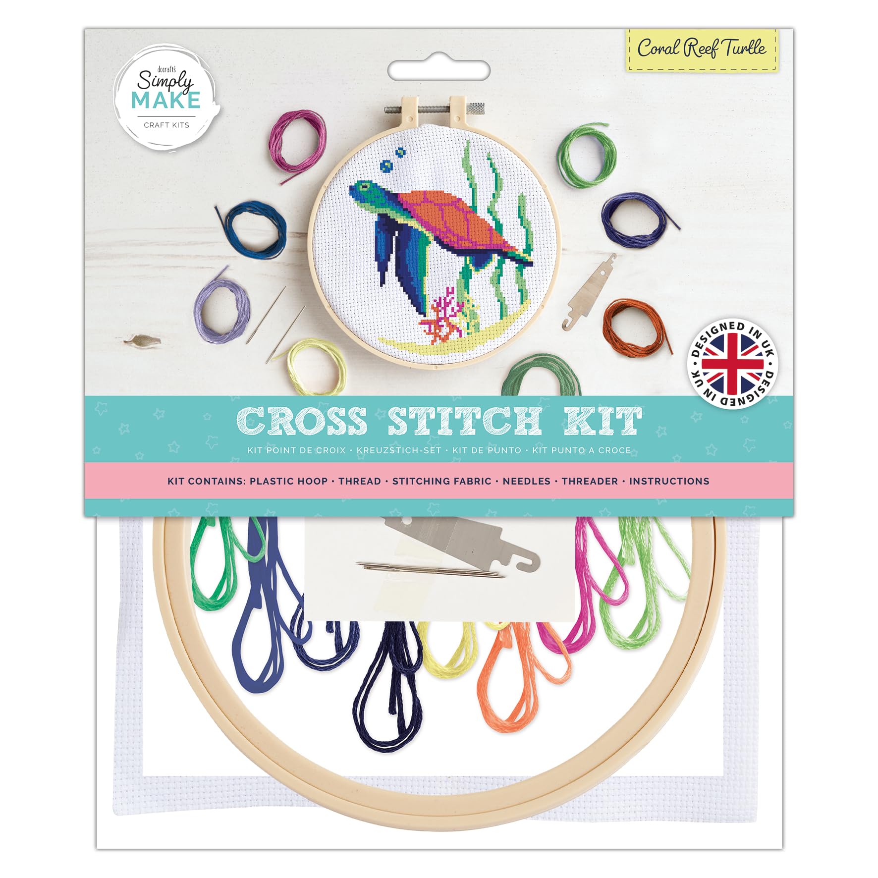 Simply Make Coral Reef Turtle Cross Stitch Kit