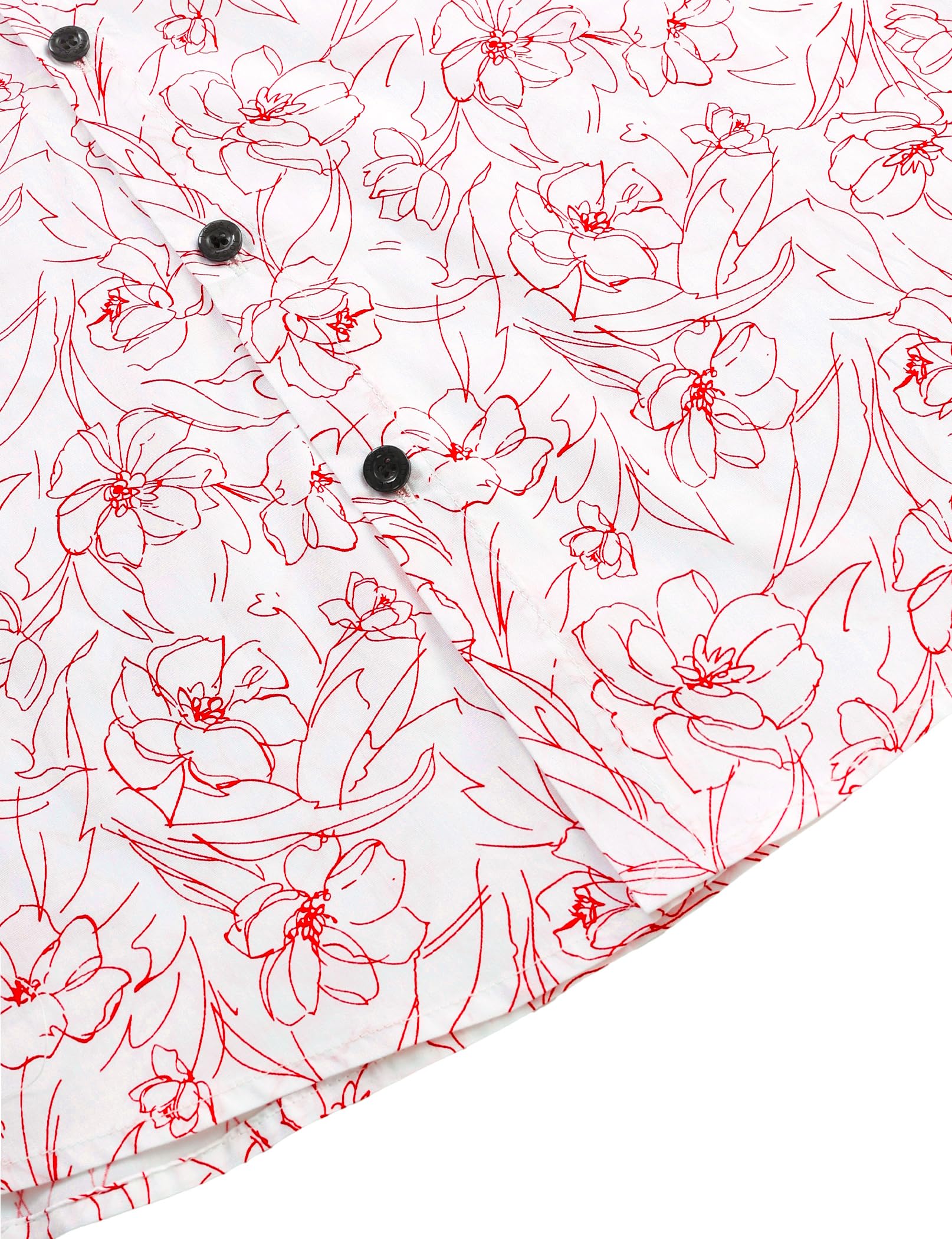 JOGAL Chemise hawaïenne en coton à manches courtes pour hommes