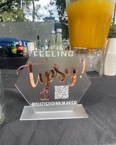 Miniatura 7 de Feeling Tipsy QR code Sign Scan to Pay Tips for Bartenders, Servers, Hair Stylists, Manicurists, Make Up Artists Virtual Tip Jar (2 QR CODES)
