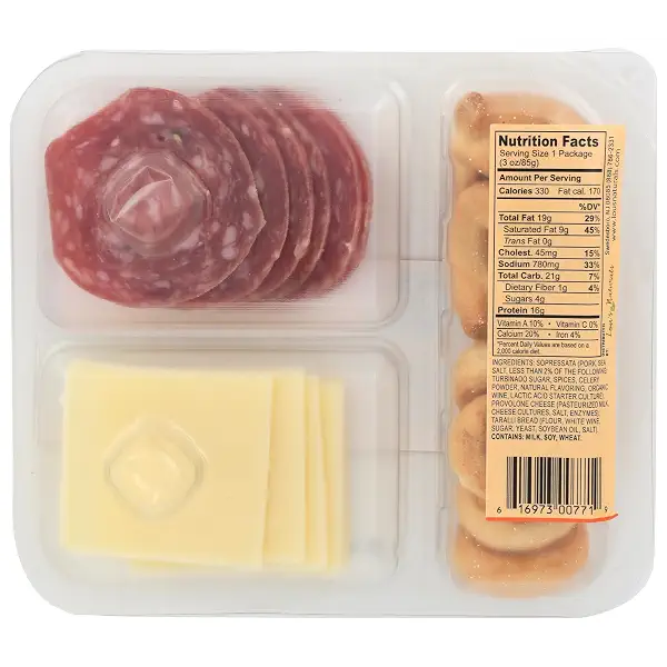 Colameco's, Uncured Sopressata, Provolone Cheese, & Taralli, 3 oz 2