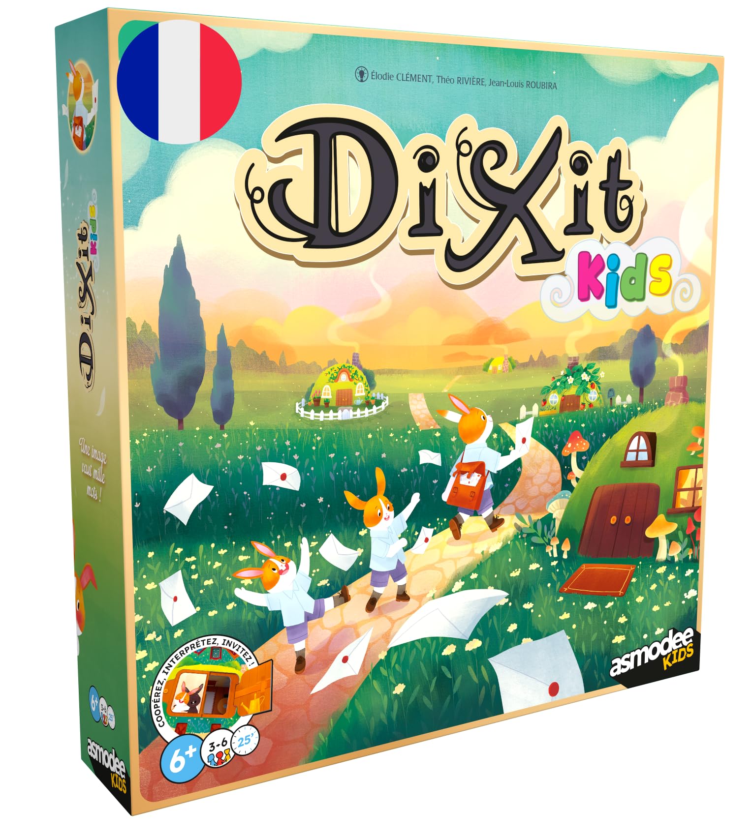 Asmodee - Dixit Kids - Libellud - Jeu coopératif Enfants - Jeu de société en Famille - Cartes Images illustrées - Dès 6 Ans - 3 à 6 Joueurs - 25 Min - Version française.