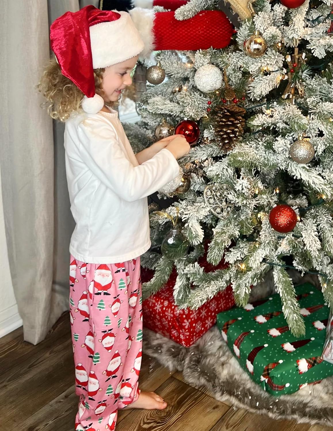 Arshiner Girls Pajama Pants Kids Plaid Pj Pants Comfy Lounge Sleepwear Bottoms with Pockets - Image 4