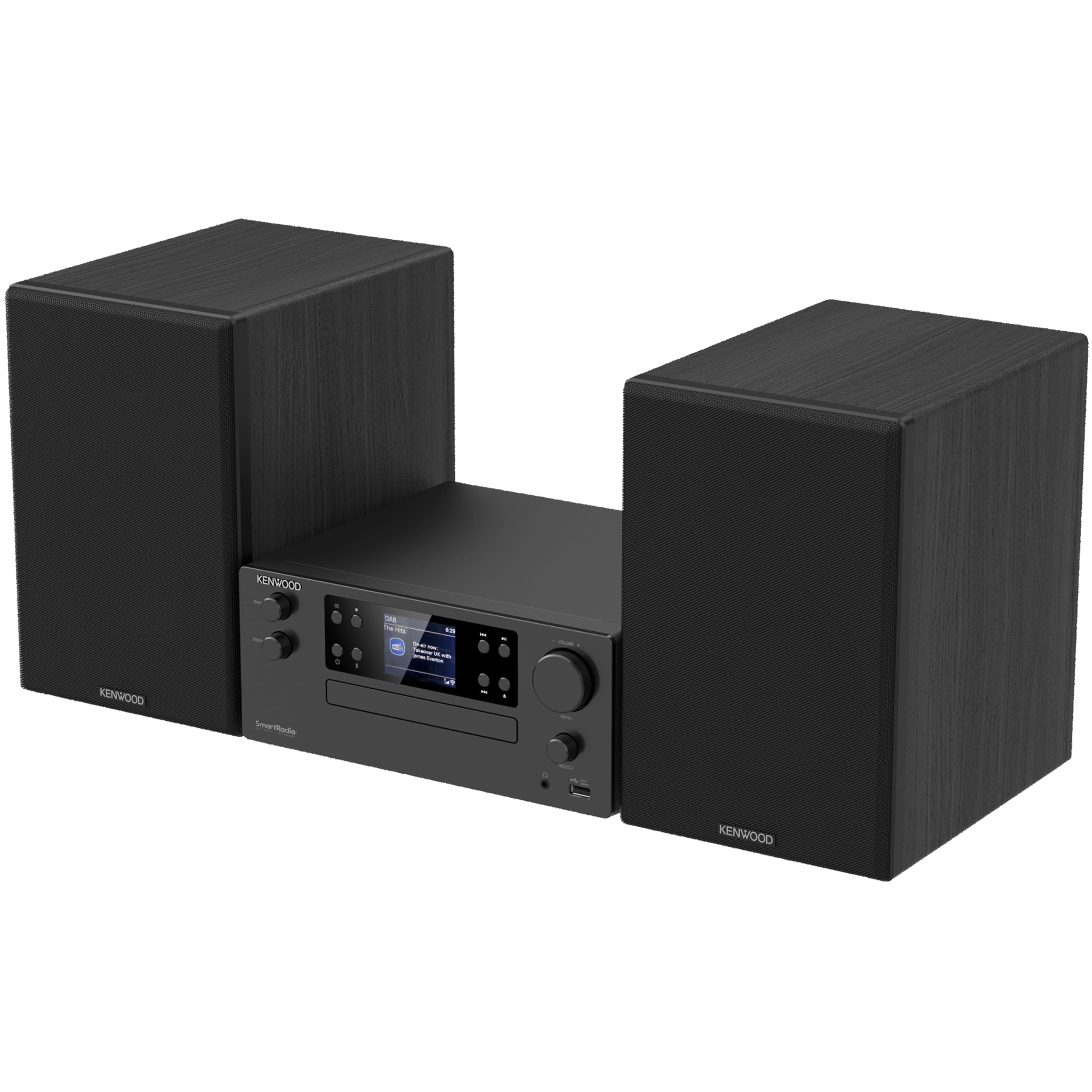 Kenwood Microcadena Hi-Fi | Bluetooth 5.2 | CD, USB, Radio FM/Dab+, Spotify Connect, Radio y Ecualizador | 2x50W RMS | Equipo de música para casa con Control por App y Pantalla TFT- M-9500S-B