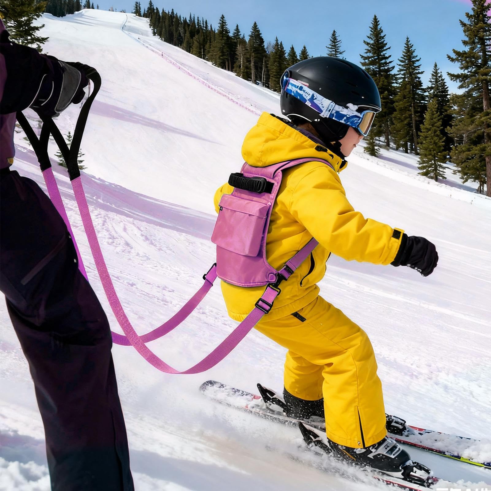 Imbracatura Da Sci Per Bambini | Guinzagli Controllo Velocità Sport Invernali Allenamento | Imbracatura Allenamento Sci e Snowboard per Bambini - Per Piccoli Maschi E Femmine
