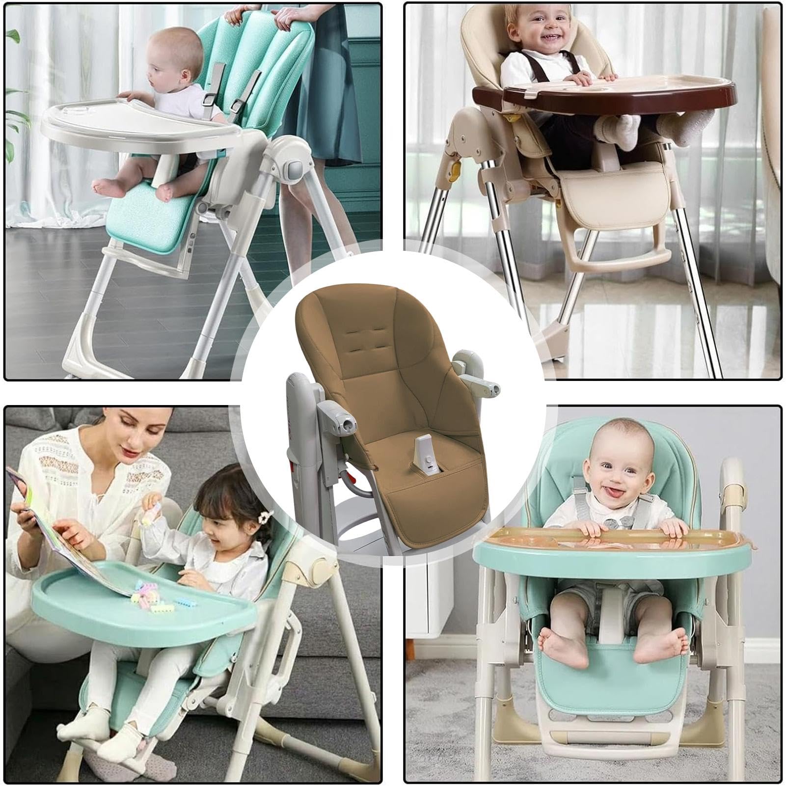 Okładki na krzesło restauracji dla dziecka, okładka HighChair dla dziecka | Poduszka do mycia maszynowego Akcesoria dla niemowląt, wygodne częś