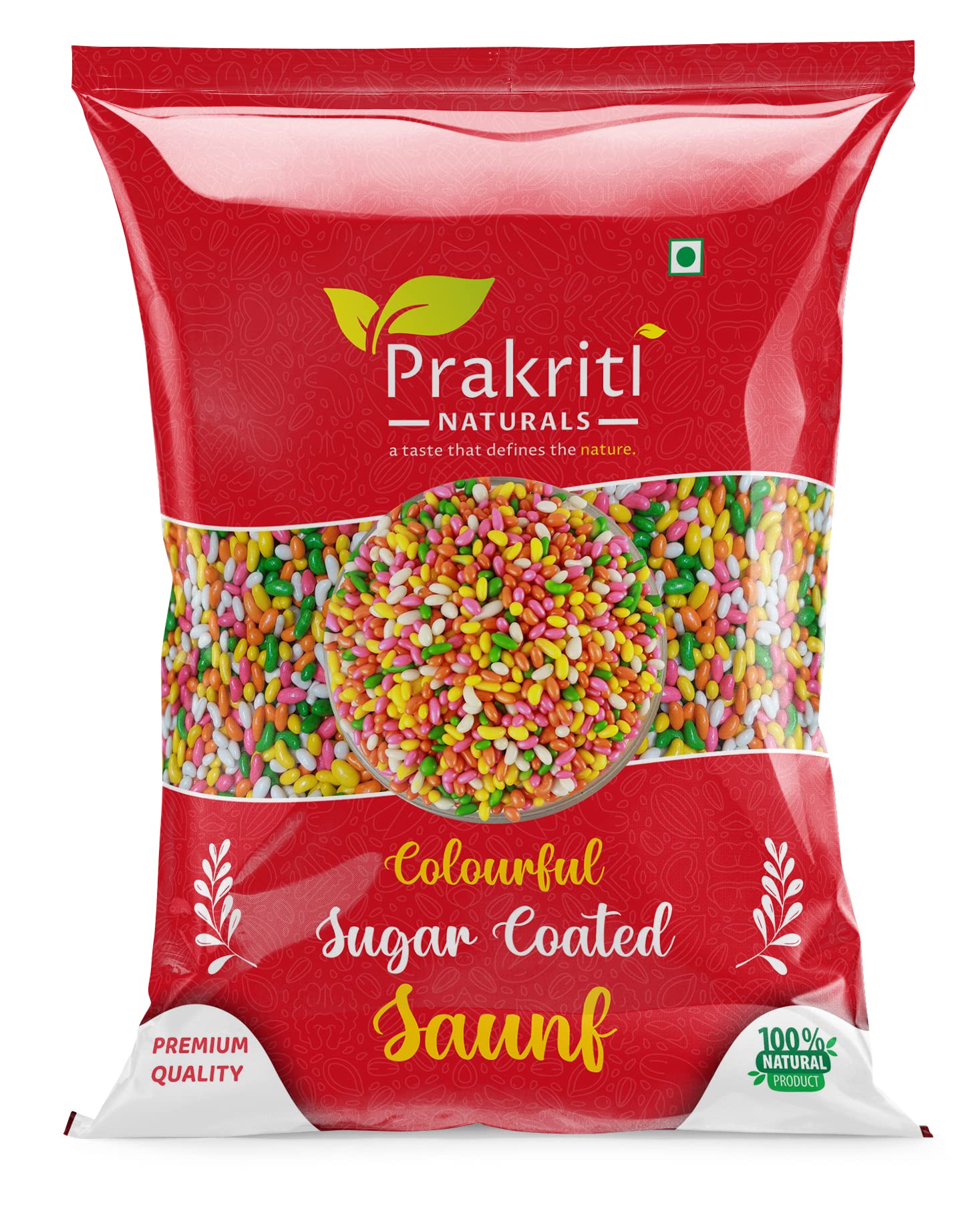 Prakriti Naturals® Colourful Sugar Coated SAUNF|Colourful Fennel Seed Mouth FRESHNER (900 Grams)