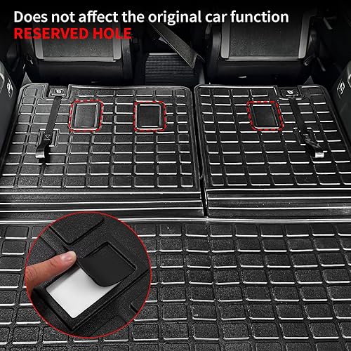 Miniatura 6 de Kingna Alfombrillas de suelo compatibles con Honda Pilot 2023-2024, alfombrilla de carga de elastómero termoplástico, protector de cubierta de