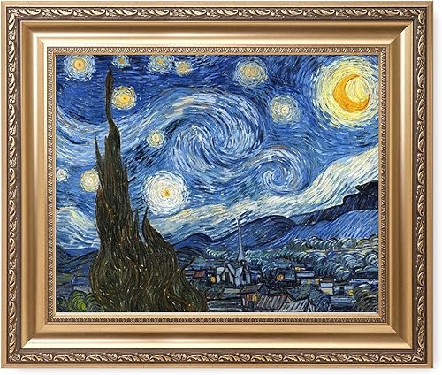 DECORARTS - Serie de pinturas enmarcadas de Vincent Van Gogh (favoritos)  impresión giclée de arte en lienzo.