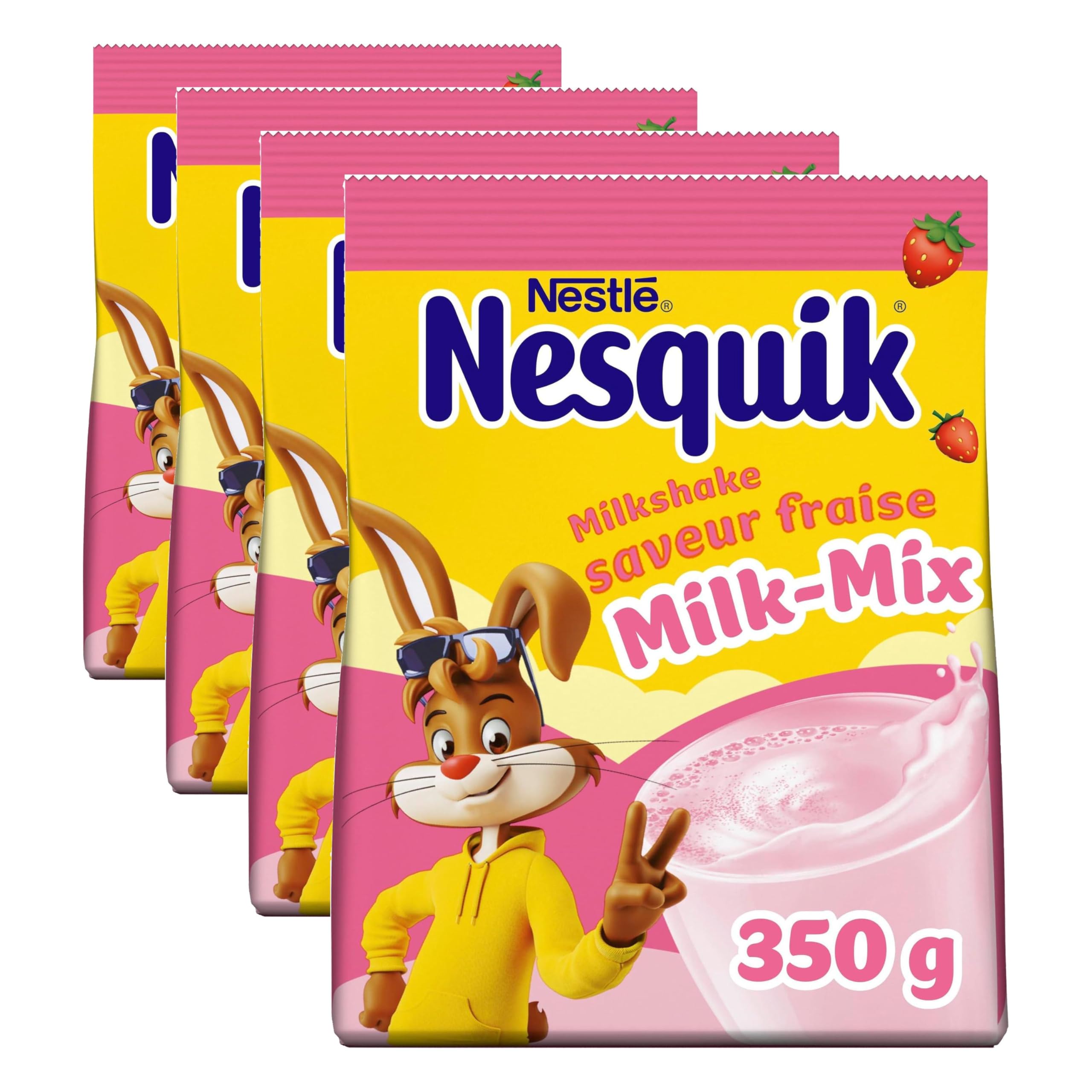 Nesquik Çilek Aromalı İçecek Tozu (4 paketi)