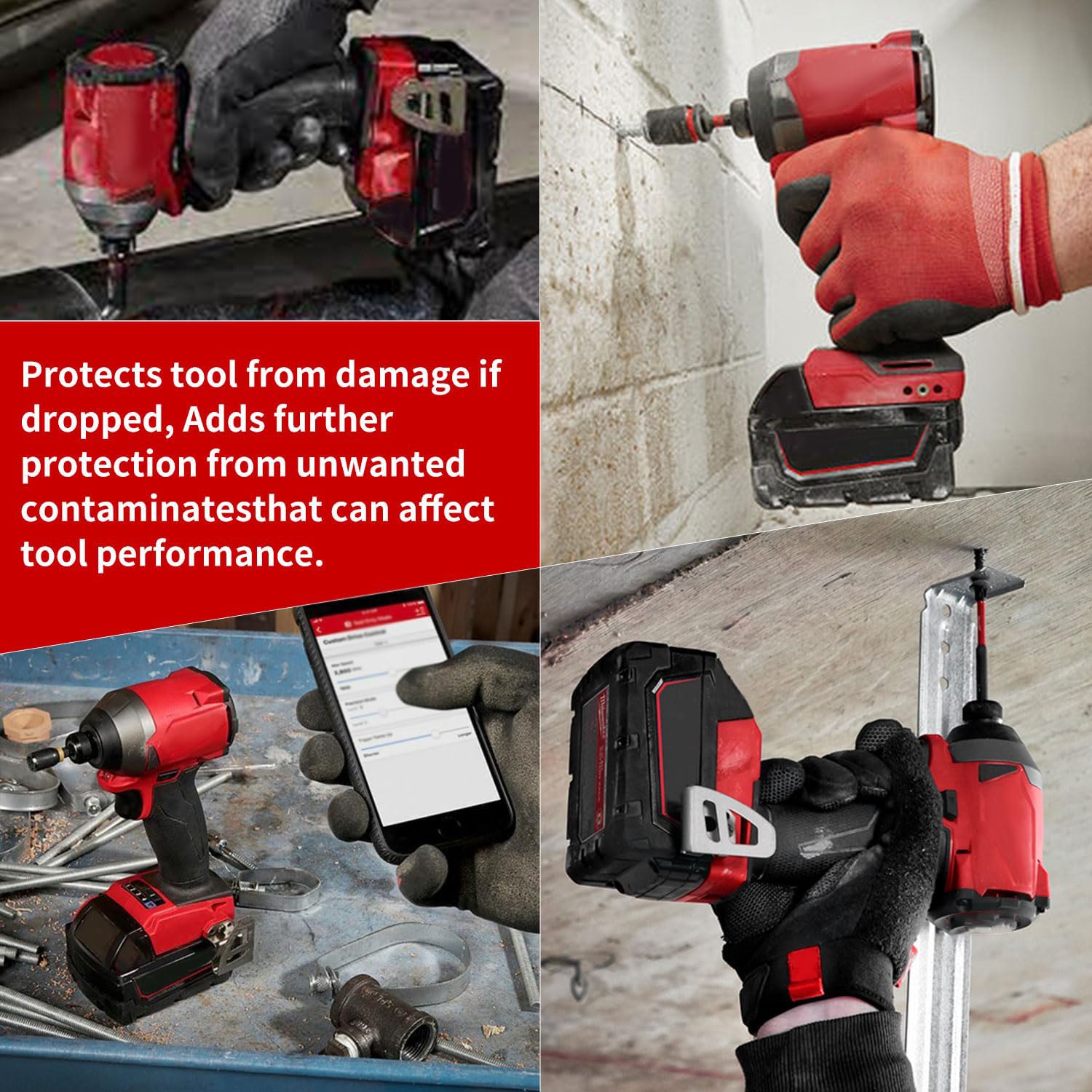 49-16-2953 Schutzstiefel für Milwaukee M18 Fuel Schutzstiefel, 6,35 mm Sechskant-Schlagschrauber (passend für 2953-20), 1 Stück