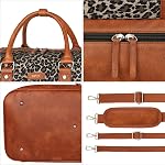 IBFUN Weekender Sac pour femmes, Grand sac de nuit Toile Voyage sac en peluche porter sur le pied avec compartiment de chaussures 21" 3Pcs ensemble
