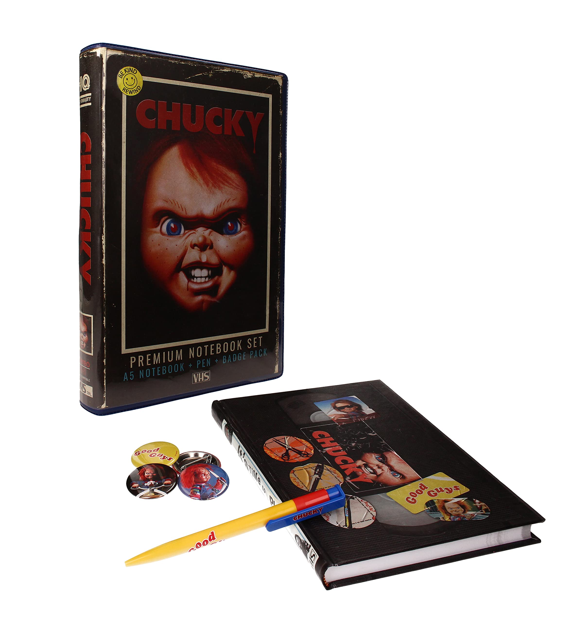 SD TOYS Paleria VHS Set (Libreta - Chapas Y Boligrapho) Chucky