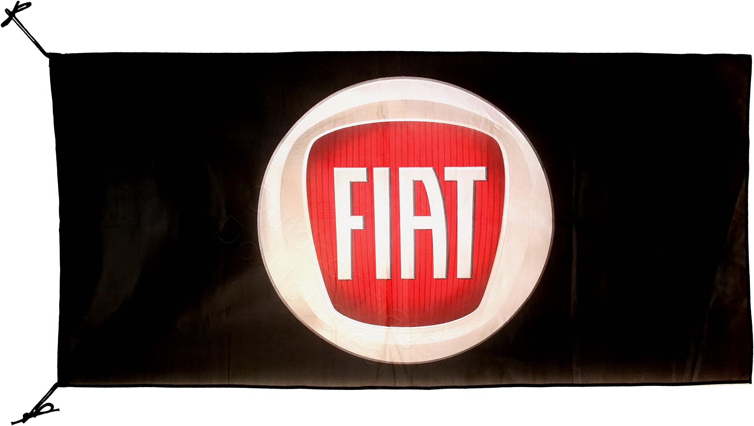 Outdoor Flags FIAT 3D BLACK FLAG BANNER 2.5x5 ft 150 x 75 cm