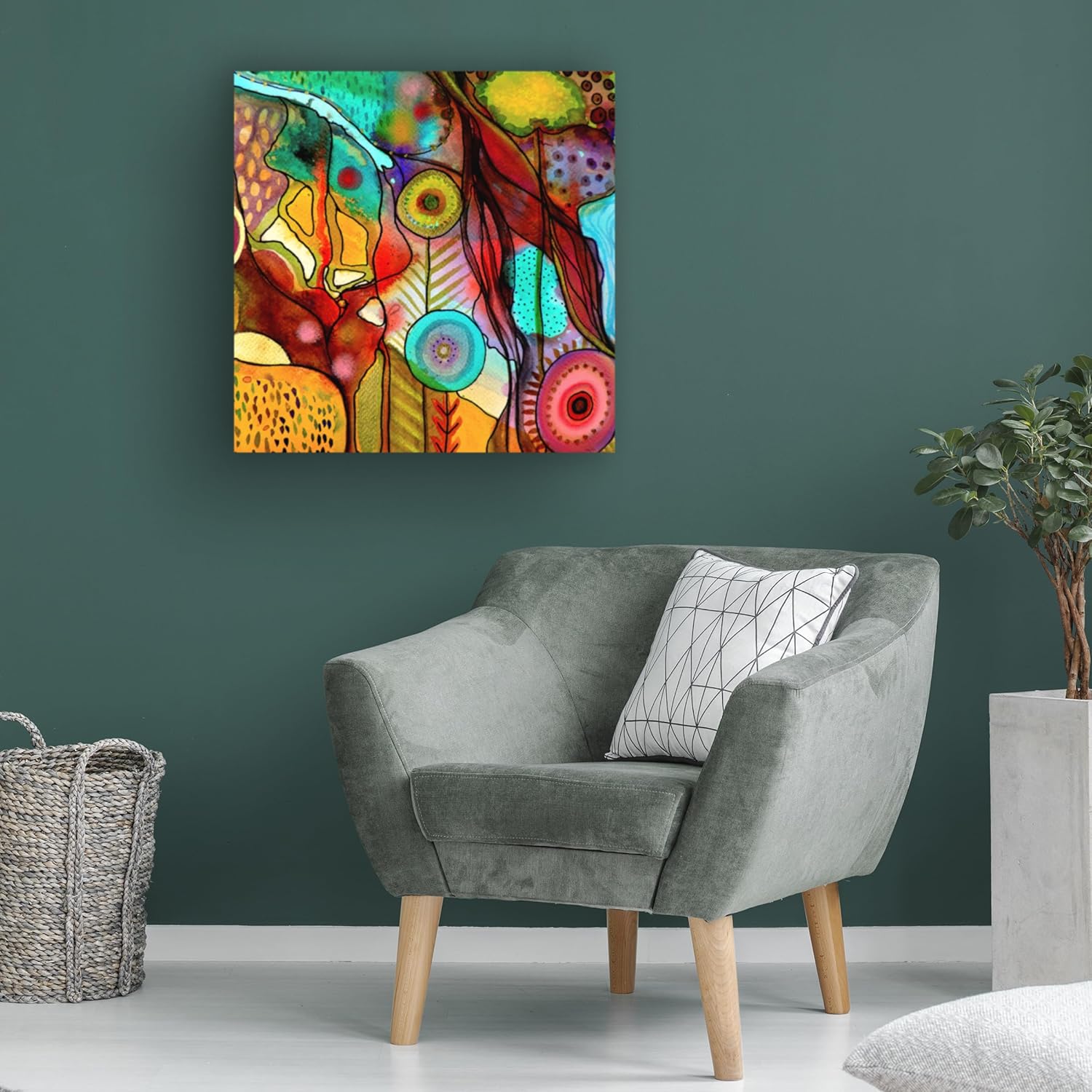 Wrapped Canvas Wall Art - Sylvie Demers 'Terre d'Accueil' Wall Art for Living Room, Bedroom, or Office Décor - 24x24