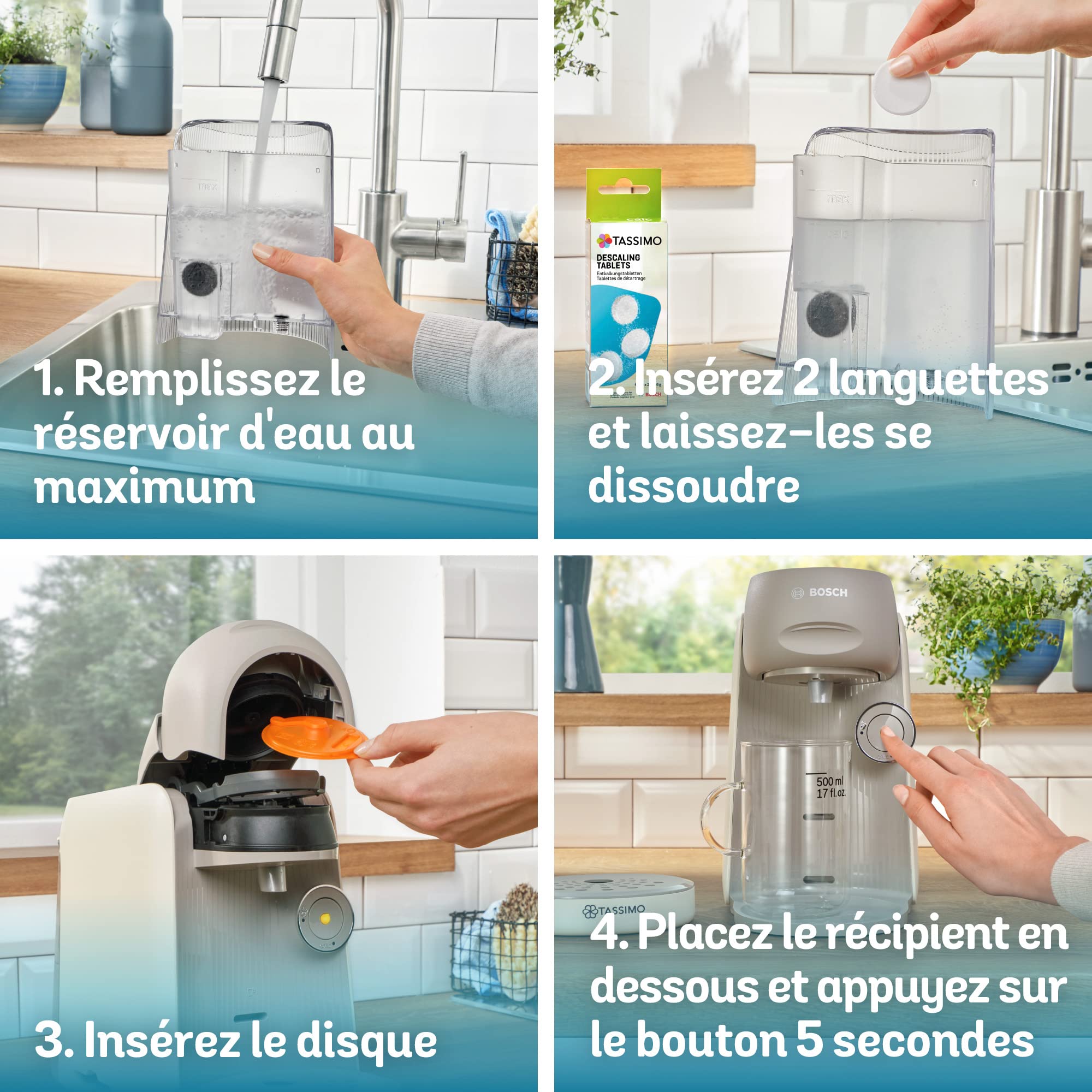 Bosch, machine à café, distributeur multi-boissons TASSIMO FINESSE, TAS16B3, jusqu'à 70 boissons chaudes, IntensityBoost, INTELLIBREW, crème