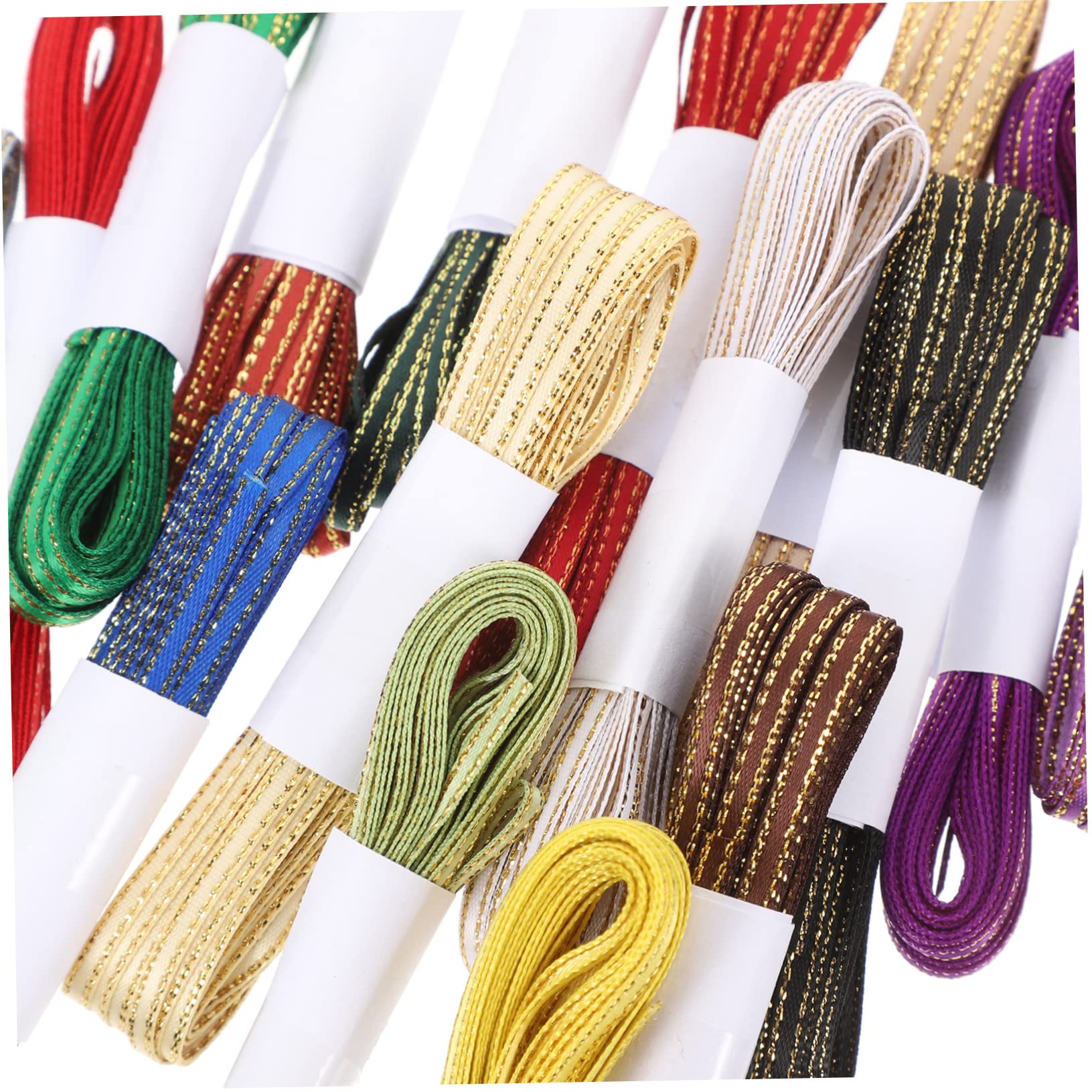 VILLCASE 40rollen Geschenkband Bastelband Farben Pro Für Diy-projekte Dekoration Schleifen Und Geschenkverpackungen Langlebig Und Vielseitig Einsetzbar