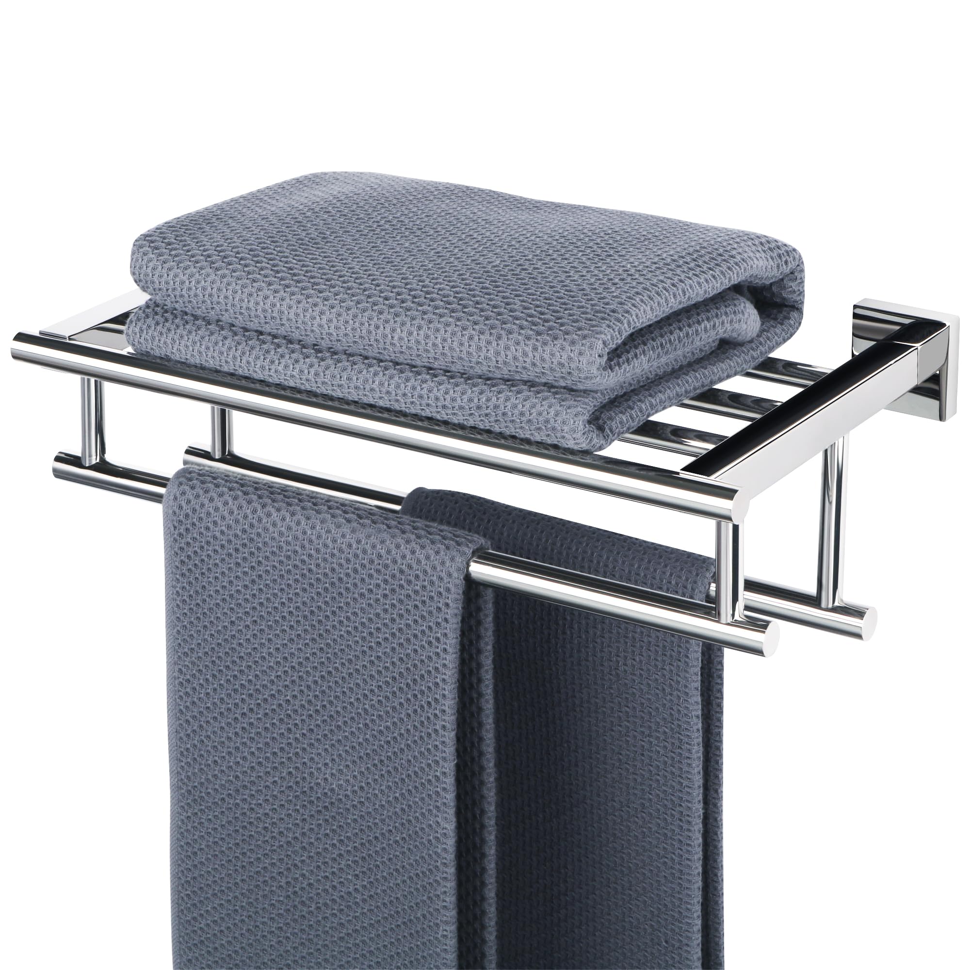 Sponsored Ad – Sayayo Towel Rail Wall Mounted Chrome Bathroom Towel Shelf 16-Inch Towel Holder, SUS304 Stainless Steel Towel Rack, EGZ8040-C