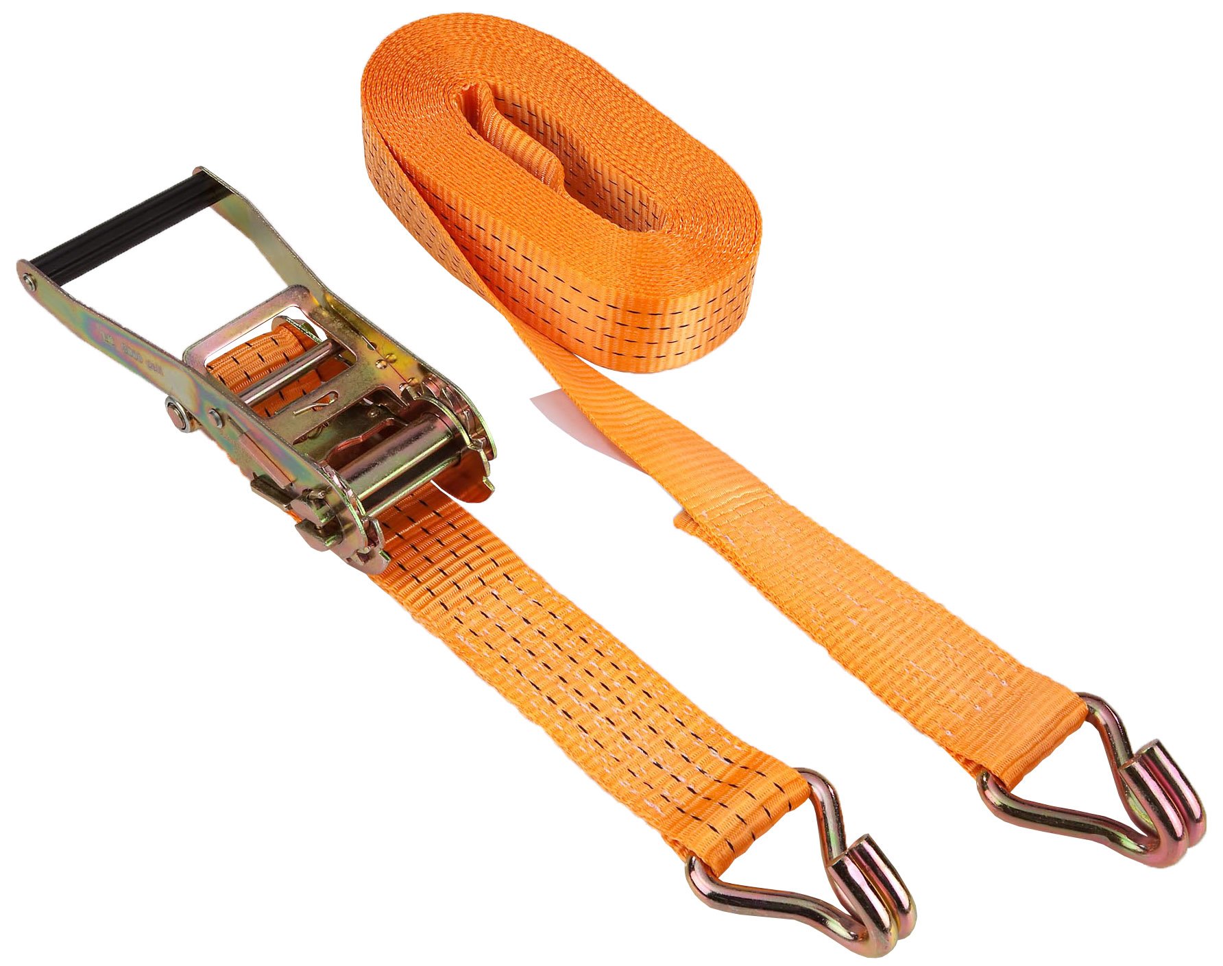 Kerbl 37144 Ratchet Lashing Strap 2 Parts 50 mm x 6 m Maximum Load 4,000 kg Orange