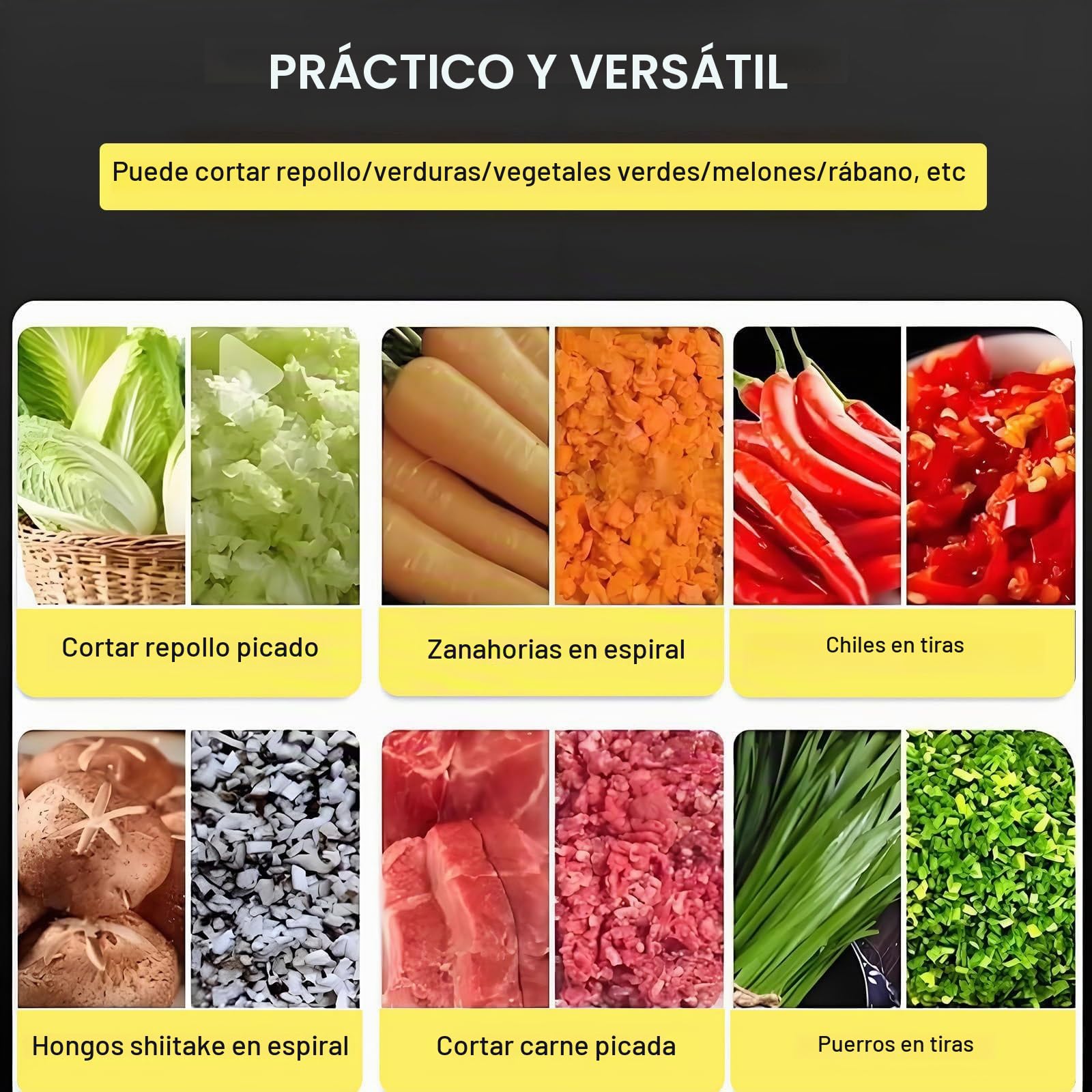 Procesador de Alimentos Comercial de 3500 RPM, Picador eléctrico de Verduras de 1800 W, rallador y triturador de Verduras Profesional, Puerto de alimentación Grande para alimentación Animal.