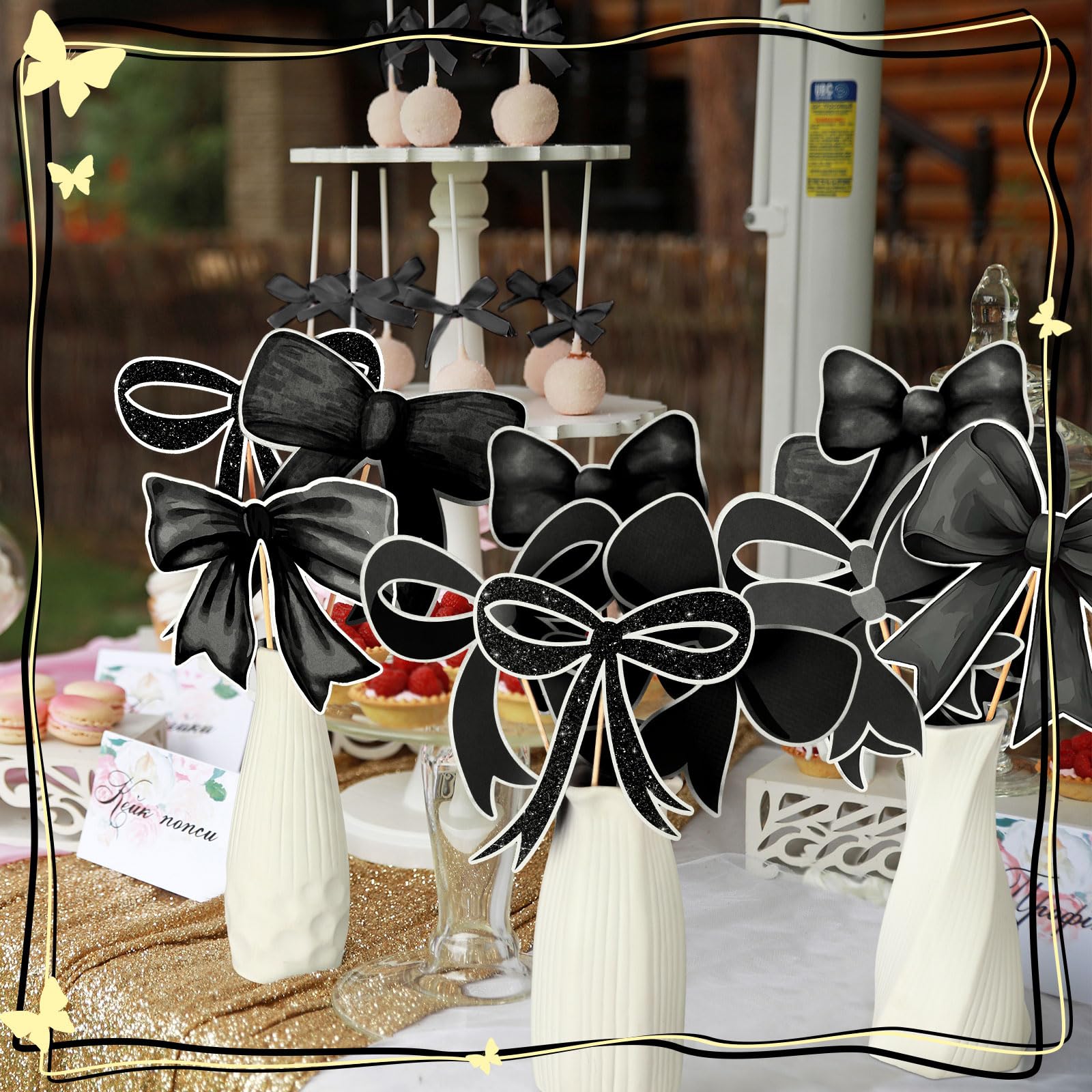 Amazon.com: Cinnvoice 30 Pcs Bow Party Decorations Coquette Bow